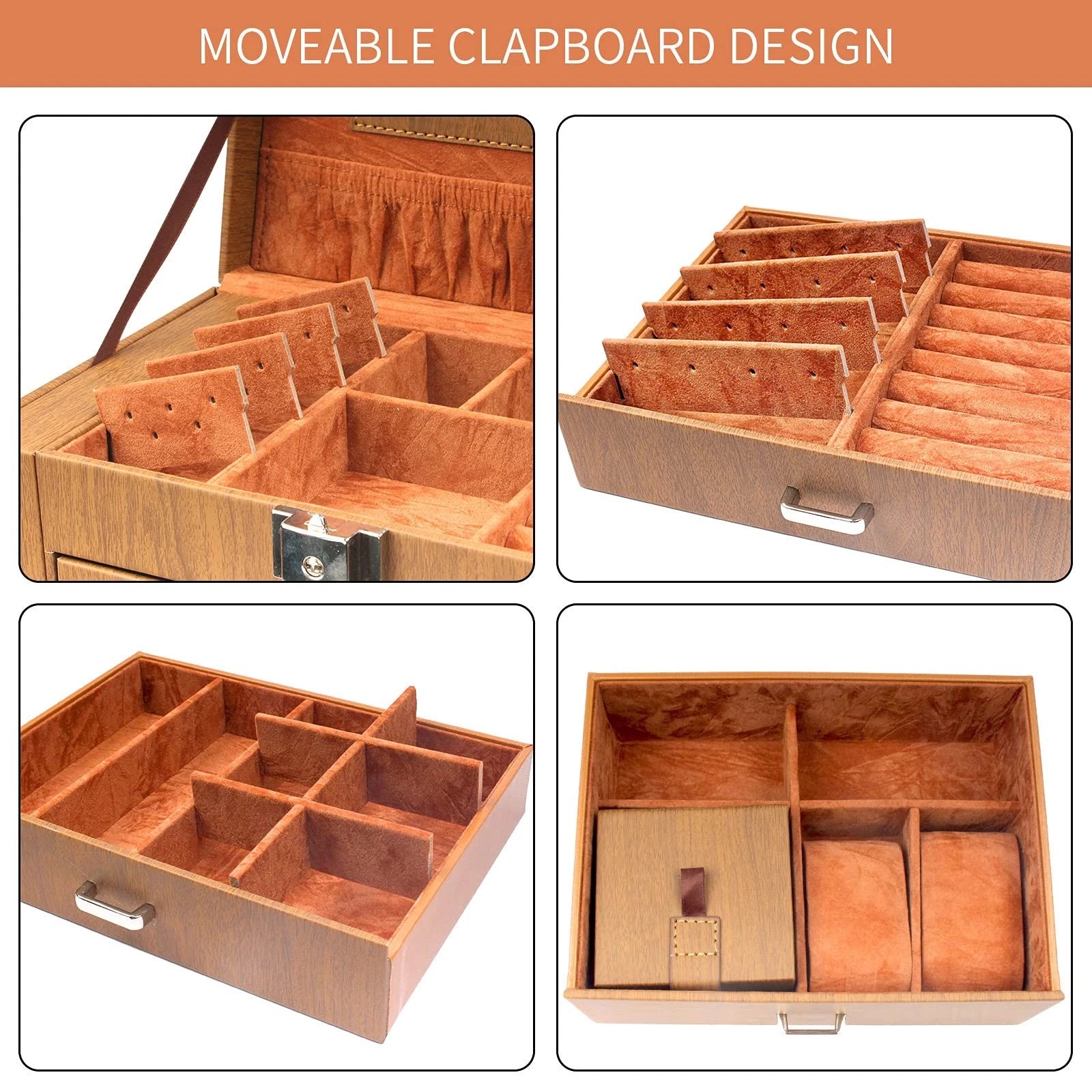 6-Tier Jewelry Box with Mirror & Lock – Organizer | eBay