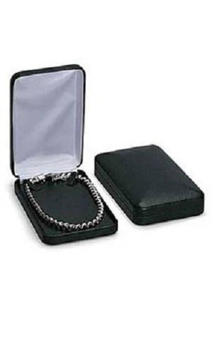 24 Black Faux Leather Necklace Boxes 4 ¼" x 7" x 1 ⅜" Jewelry Box Pendant Gift | eBay