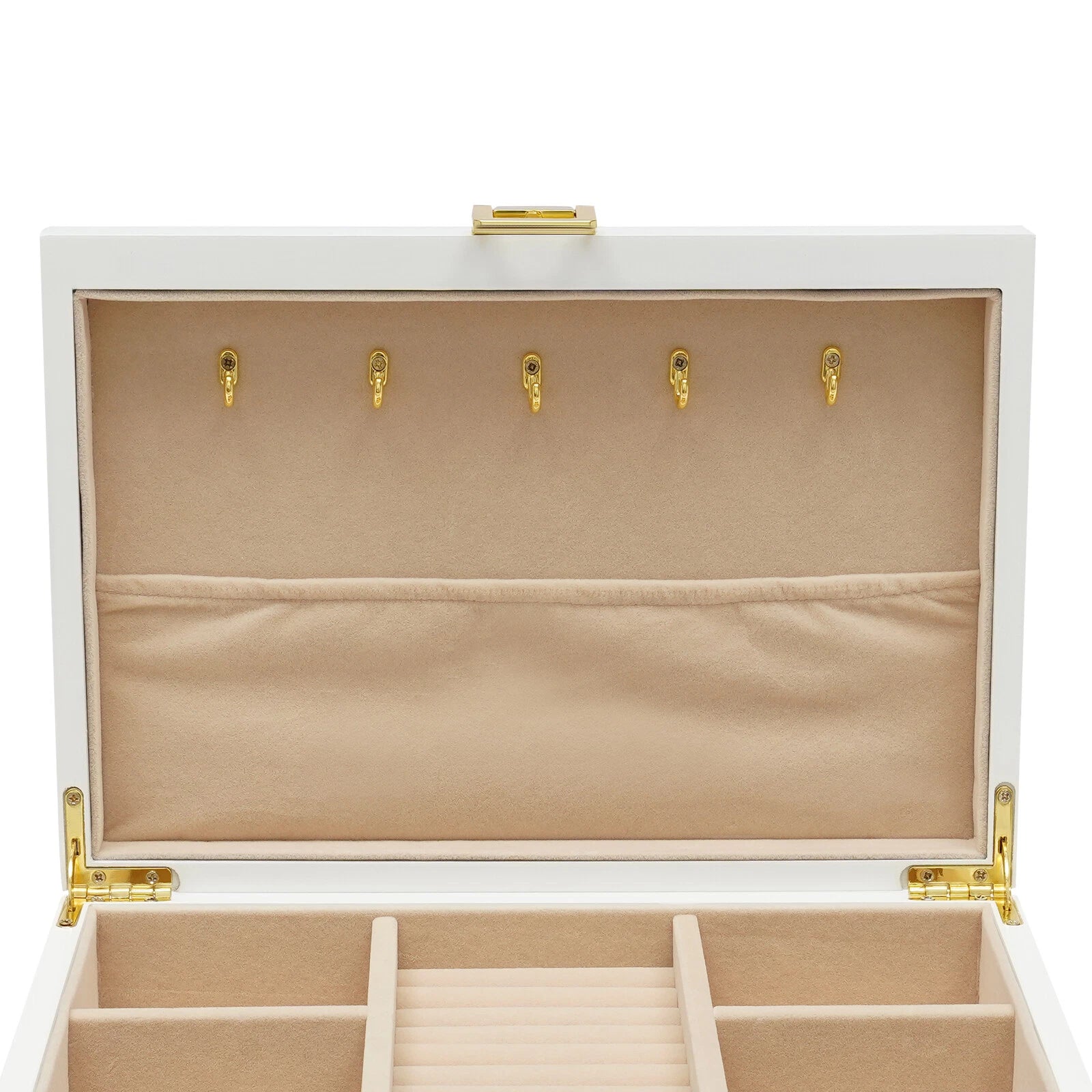 3-Layer Jewelry Organizer Box Earring Ring Necklace Bracelet Storage Case White | eBay