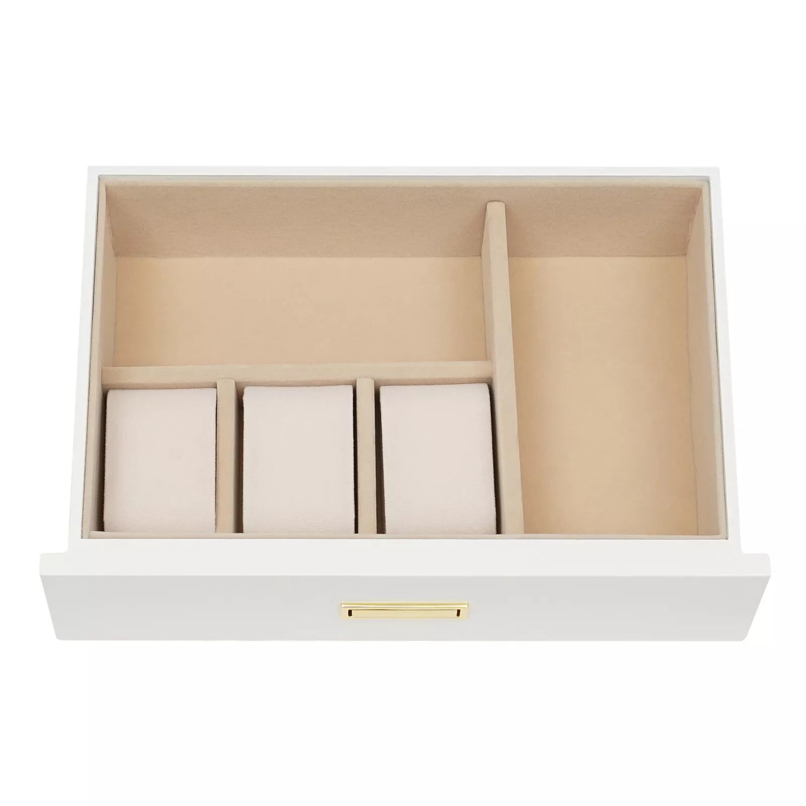 3-Layer Jewelry Organizer Box Earring Ring Necklace Bracelet Storage Case White | eBay