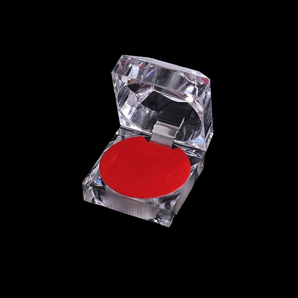 12 PC Clear Crystal Ring Gift Boxes Earrings Jewelry Storage Box BlACK RED WHITE | eBay