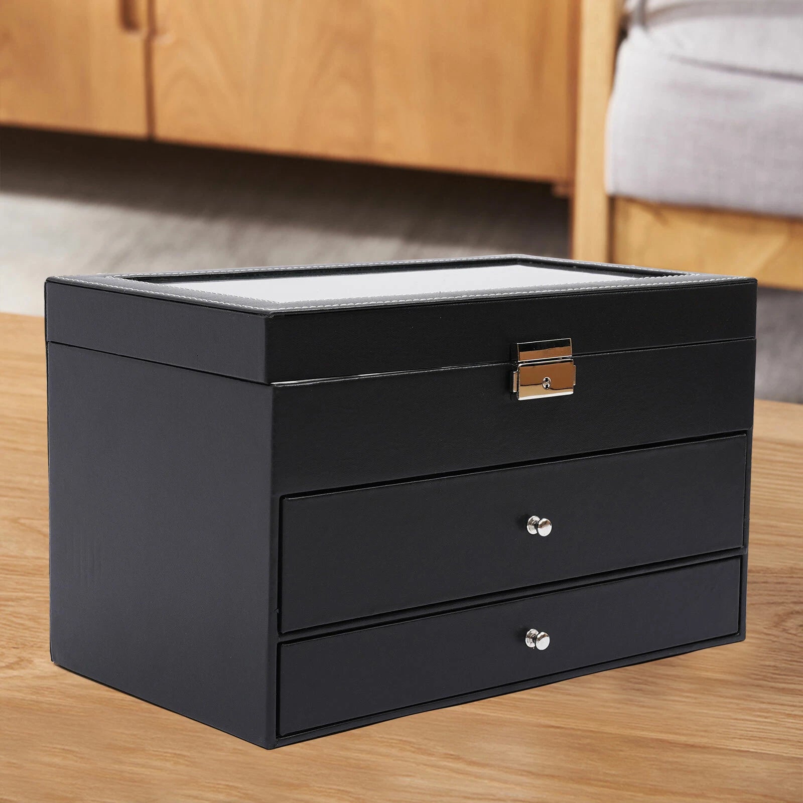 3-Layer Jewelry Storage Box 25 Slots Watch Sunglasses Organizer Display Case | eBay