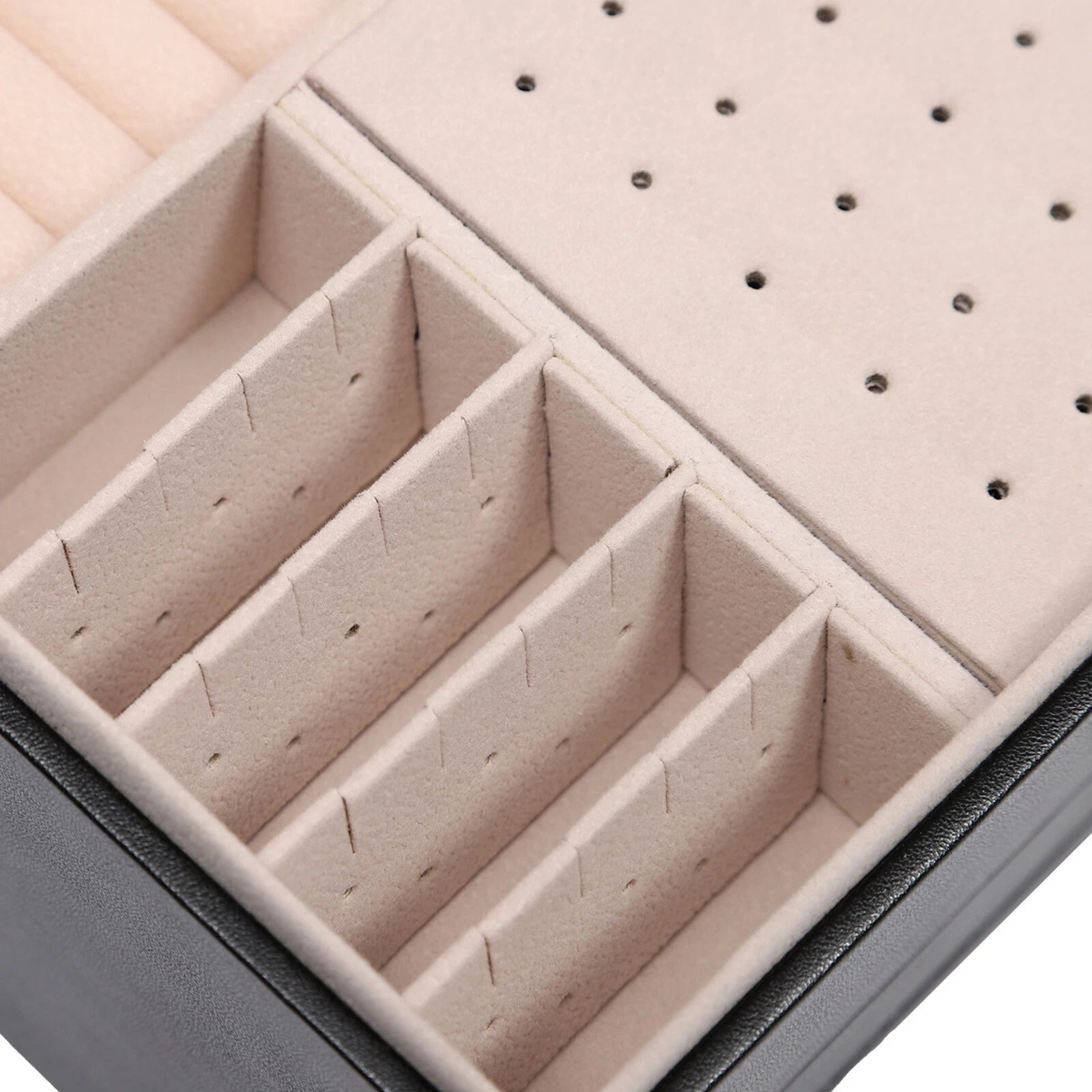 3-Layer Jewelry Box Organizer with Lockable Storage and Velveteen Lining | eBay