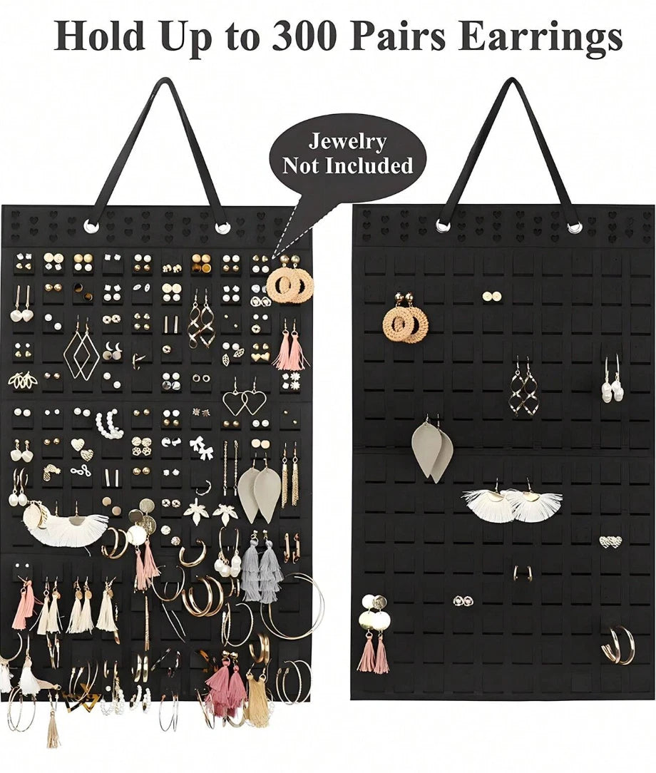 1pc Felt Hanging Jewelry Organizer - Wall Storage Bag for Earrings & Necklaces | eBay