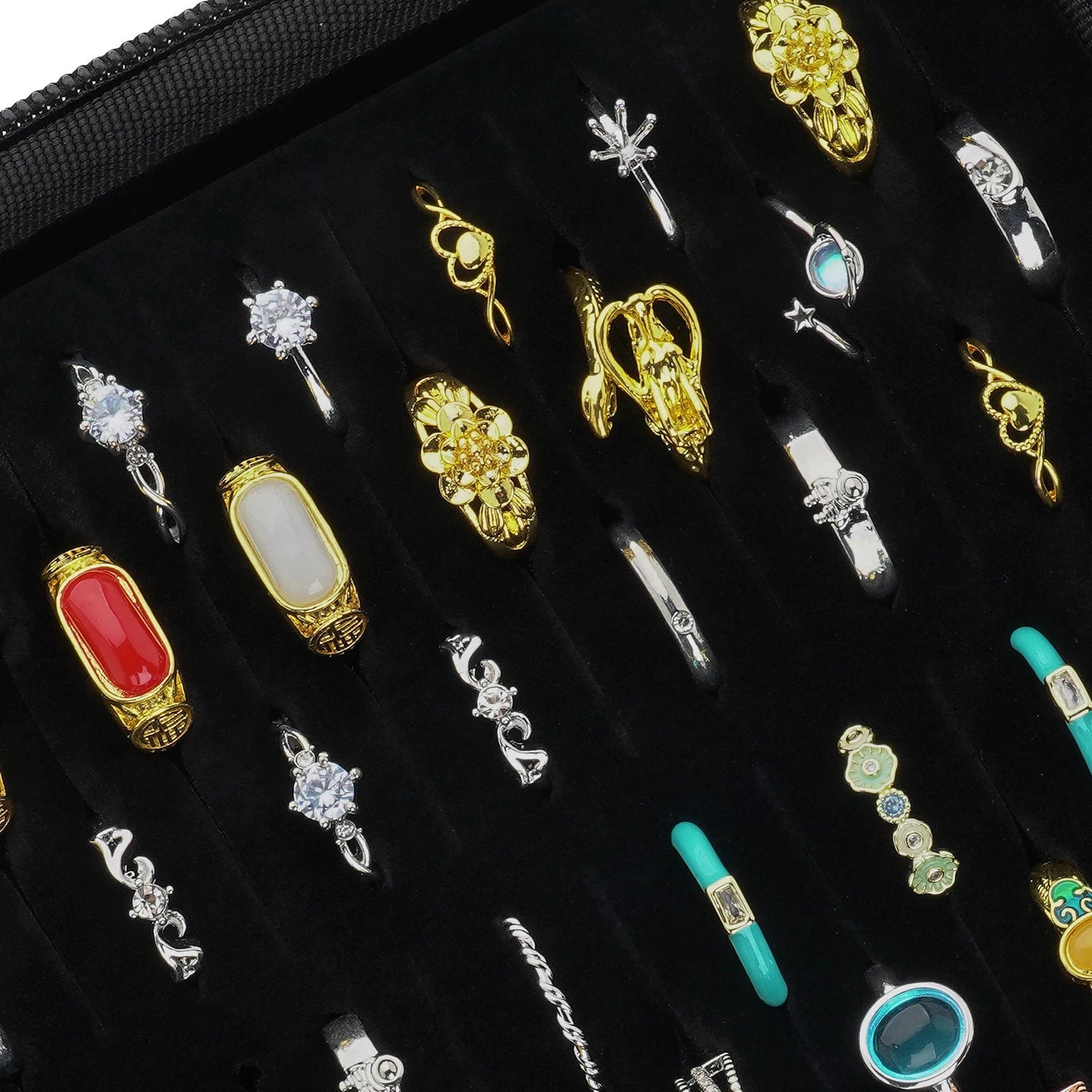 50 Slots Ring Organizer Storage Case Jewelry Ring Display Collector Only Box | eBay