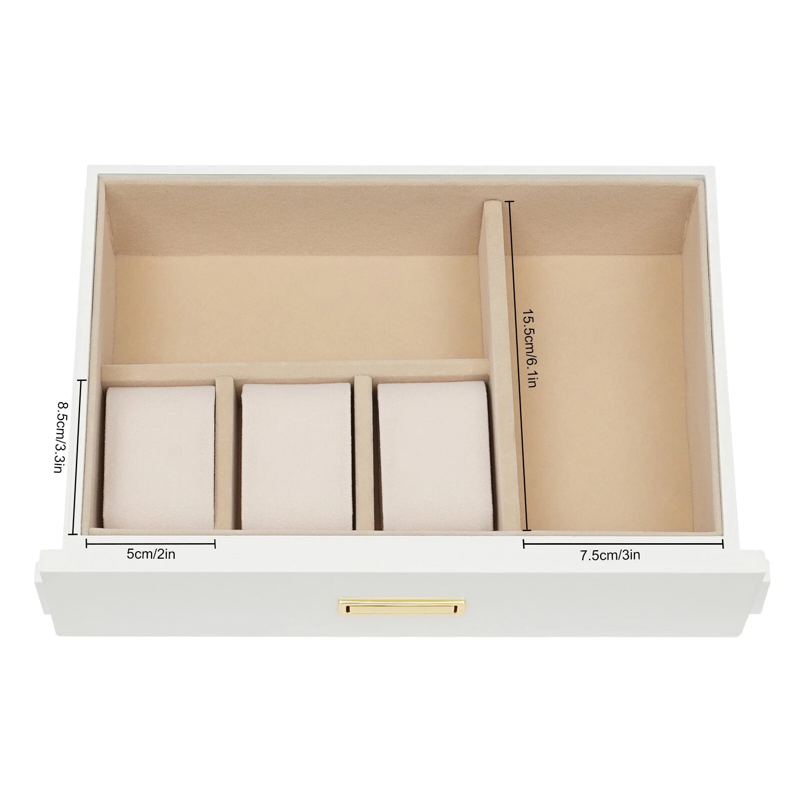 3-Layer Jewelry Organizer Box Earring Ring Necklace Bracelet Storage Case White | eBay