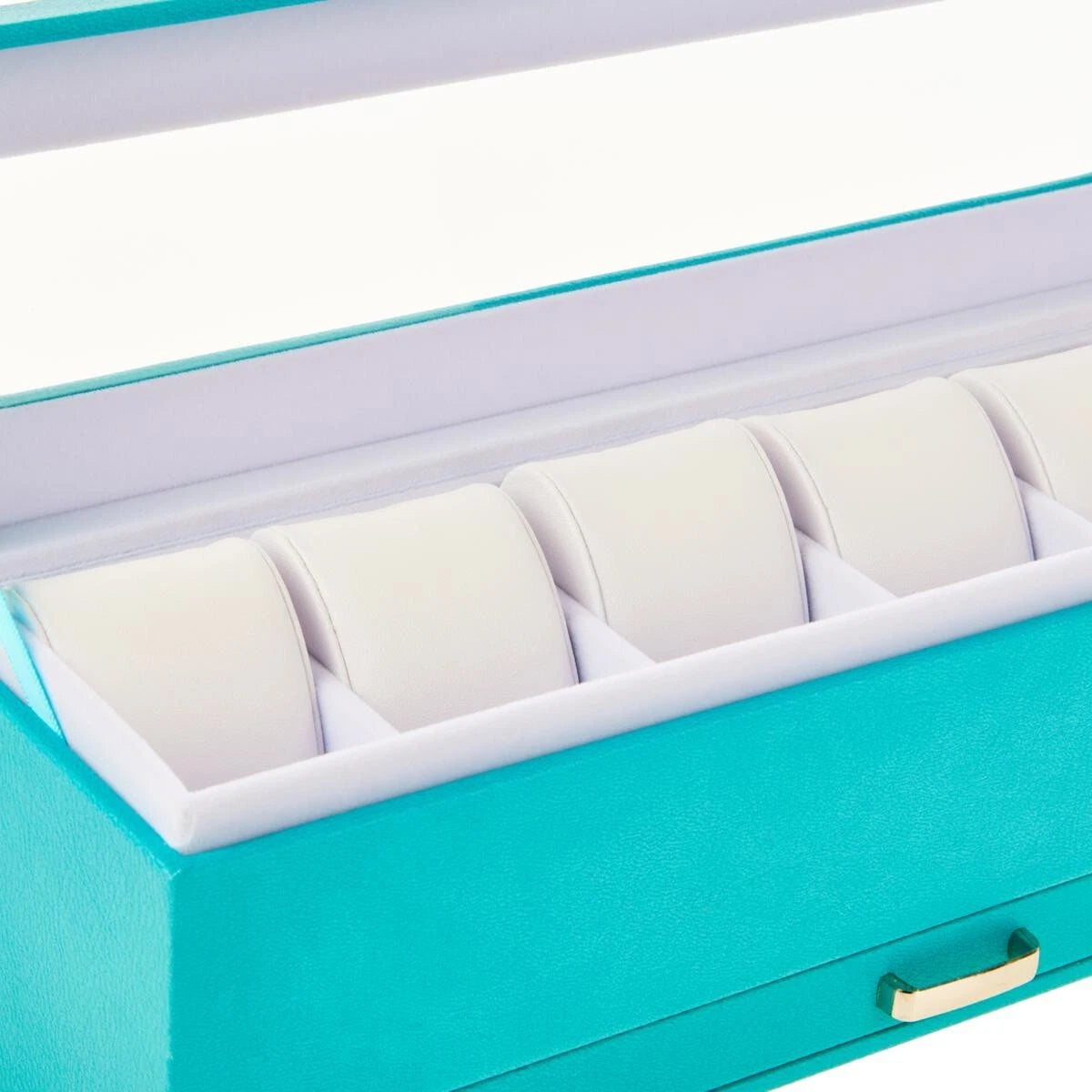 *Prestige 6-Slot Watch / Bracelet Storage Box with Jewelry Drawer - Turquoise | eBay