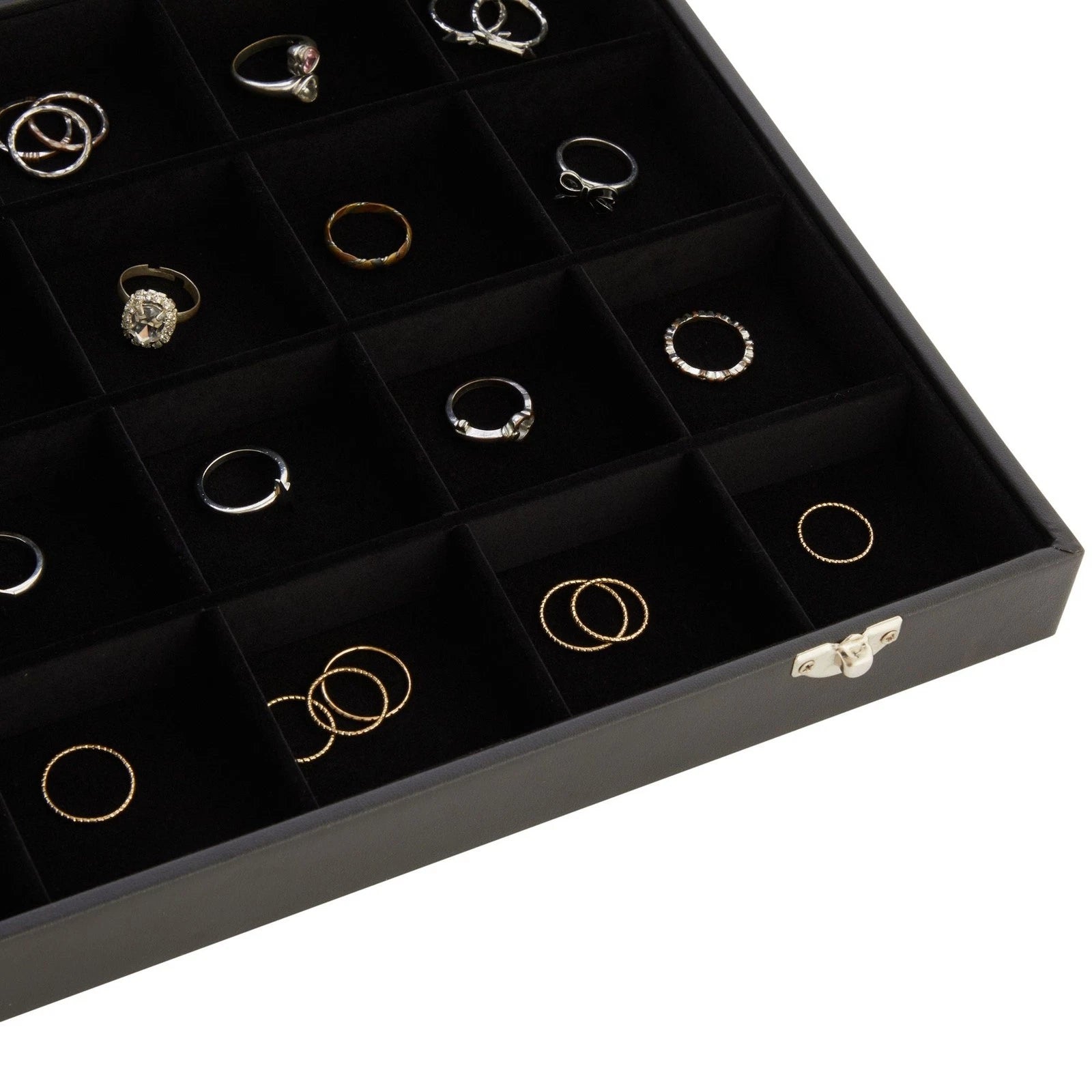 Black Jewelry Display Tray with Velvet Lining for Rings, Stones, 14 x 9.5 x 2 In 713057113202| eBay