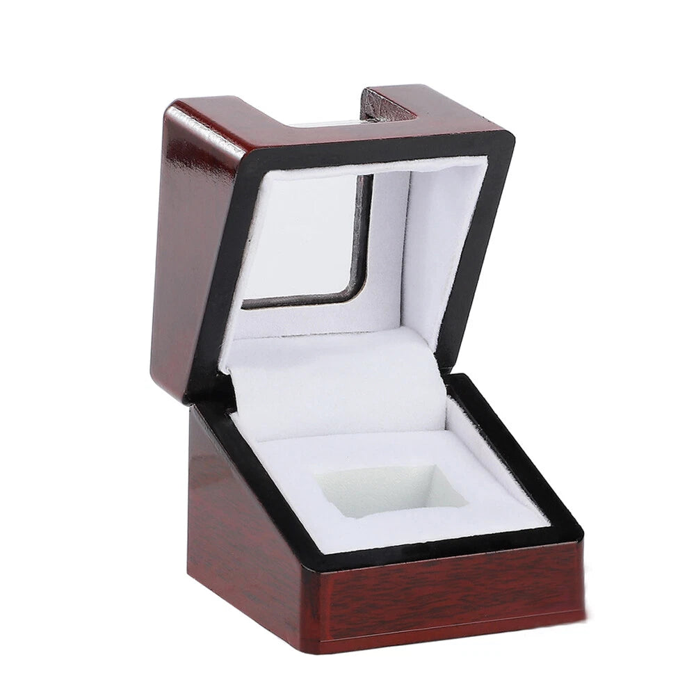 1-7 Hole Championship Ring Display Case Box Wooden Collection Storage box US## | eBay