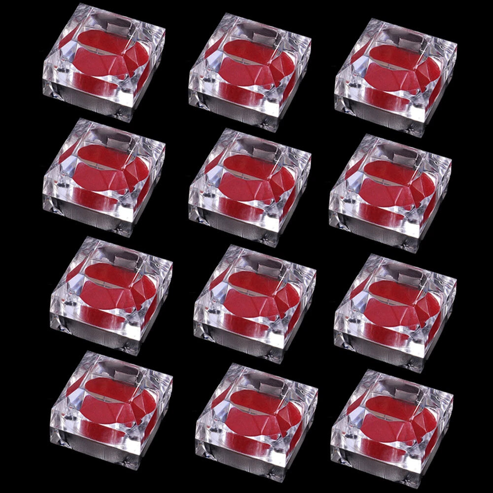 12 PC Clear Crystal Ring Gift Boxes Earrings Jewelry Storage Box BlACK RED WHITE | eBay