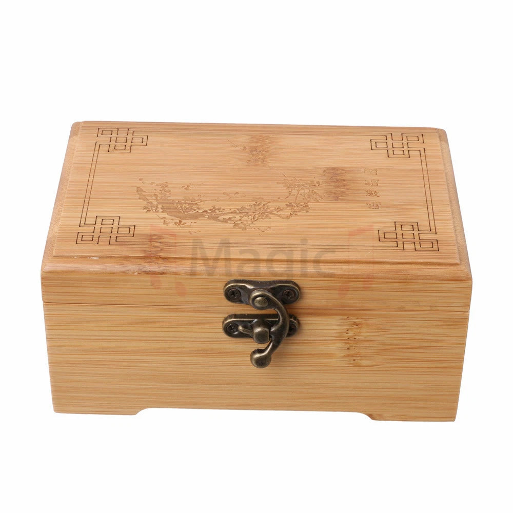15x10x7cm Bamboo Jewelry Storage Box with Lock | eBay