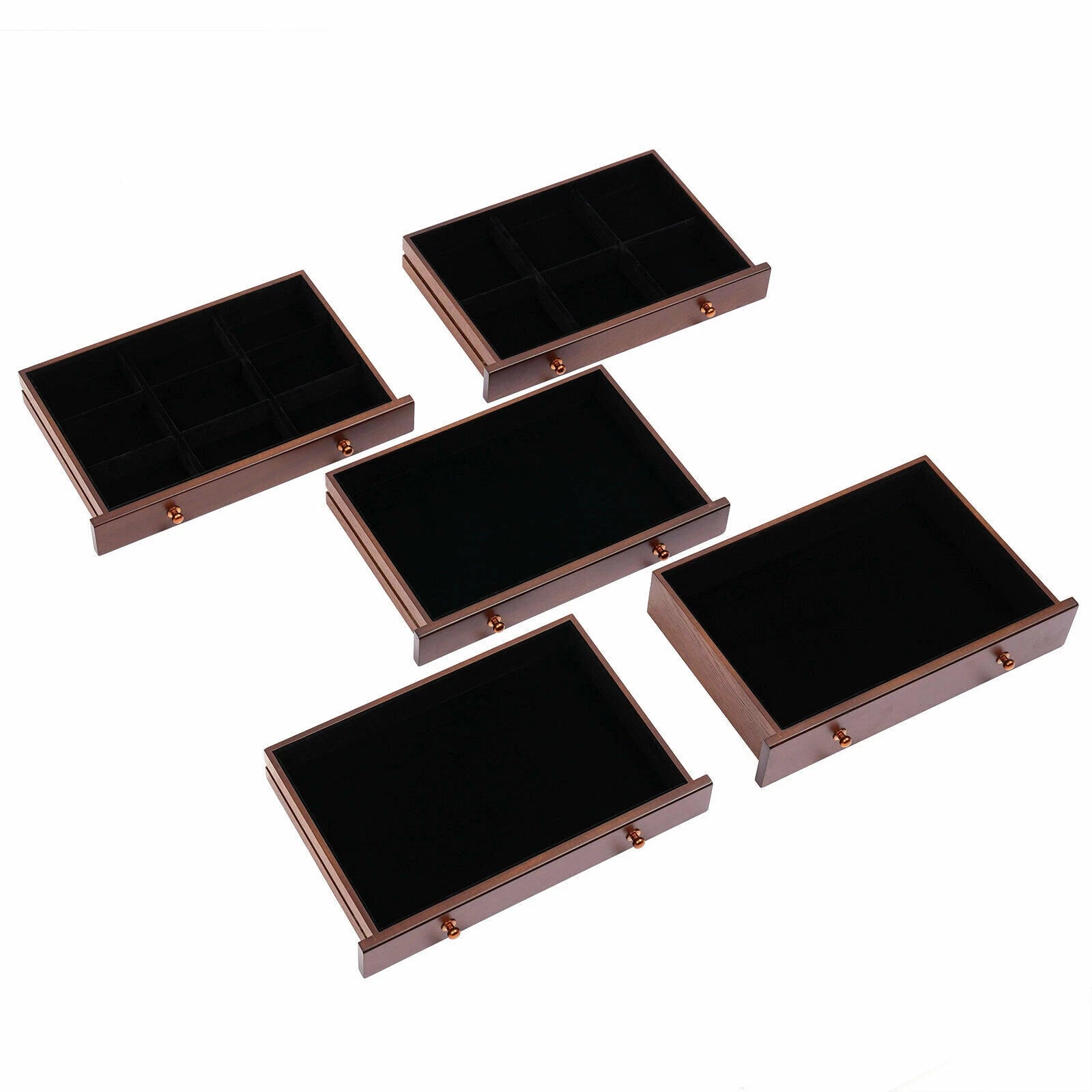 6 Layers Large Wooden Jewelry Storage Box Vintage Wooden Jewelry Organizer | eBay