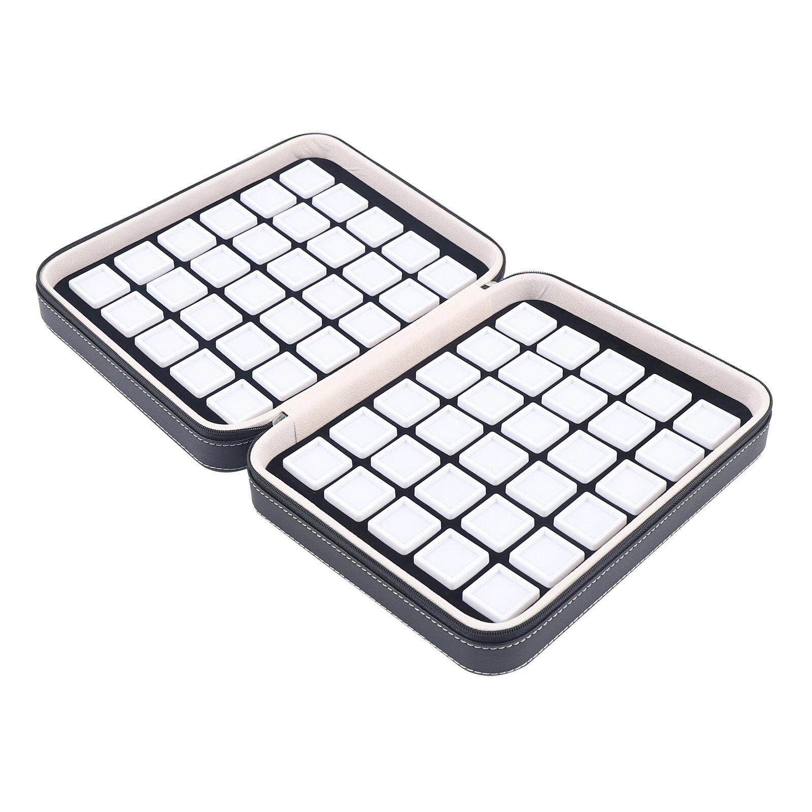 60 Grids Luxury Diamond Gemstone Organizer Display Box Jewelry Storage Case usa! | eBay