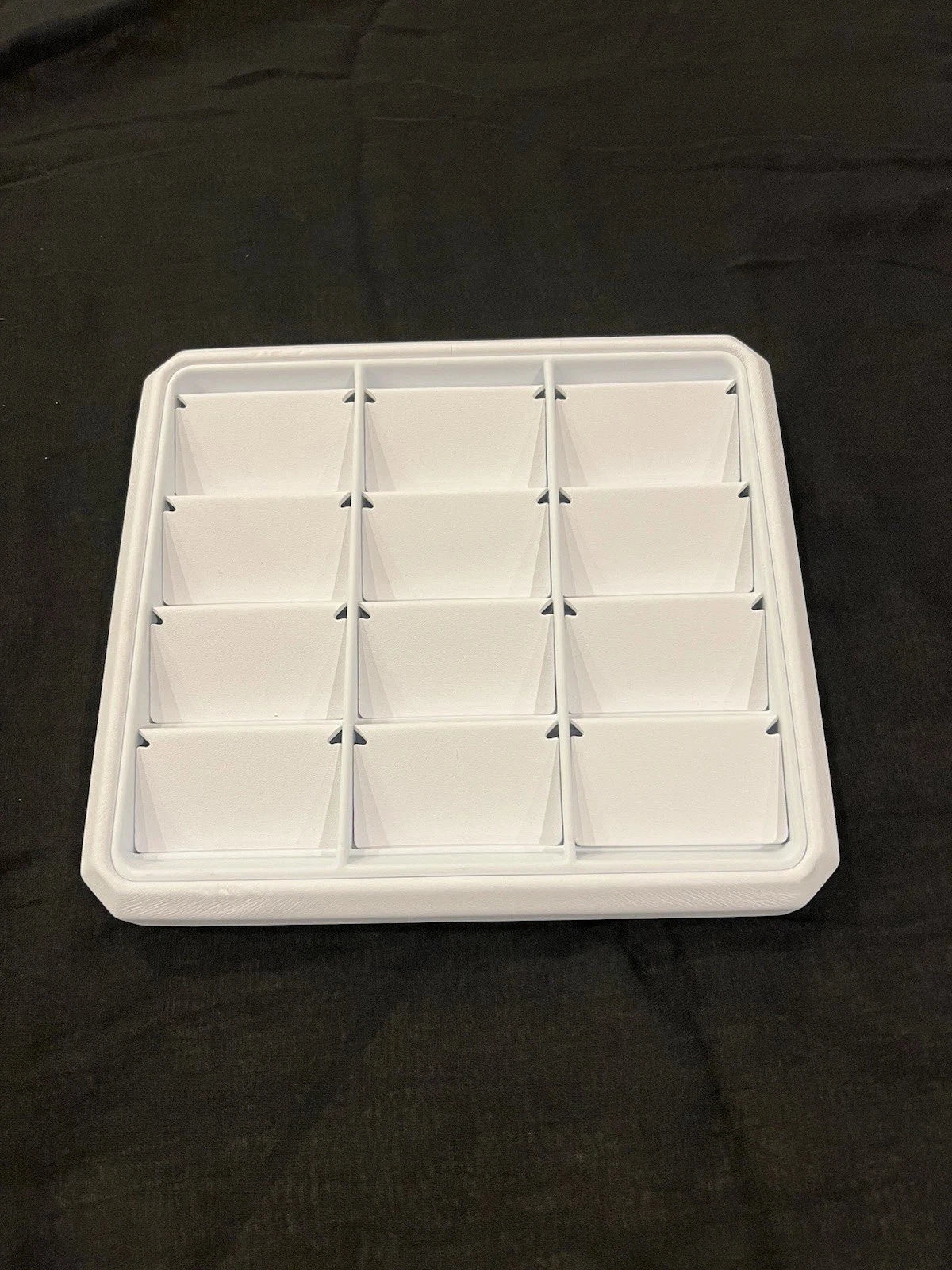 White Leather Jewelry Display Stand Tray 12 Grids Pendant Earrings Necklace | eBay
