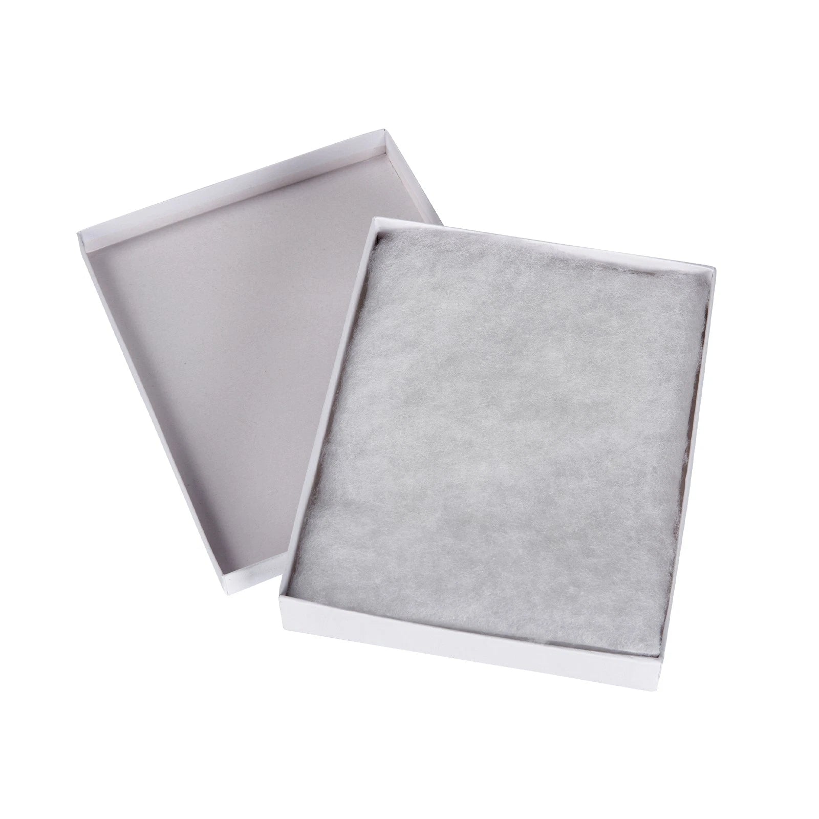 7 x 5 ½ x 1 inch White Embossed Cotton Filled Jewelry Boxes - 100 Pack | eBay