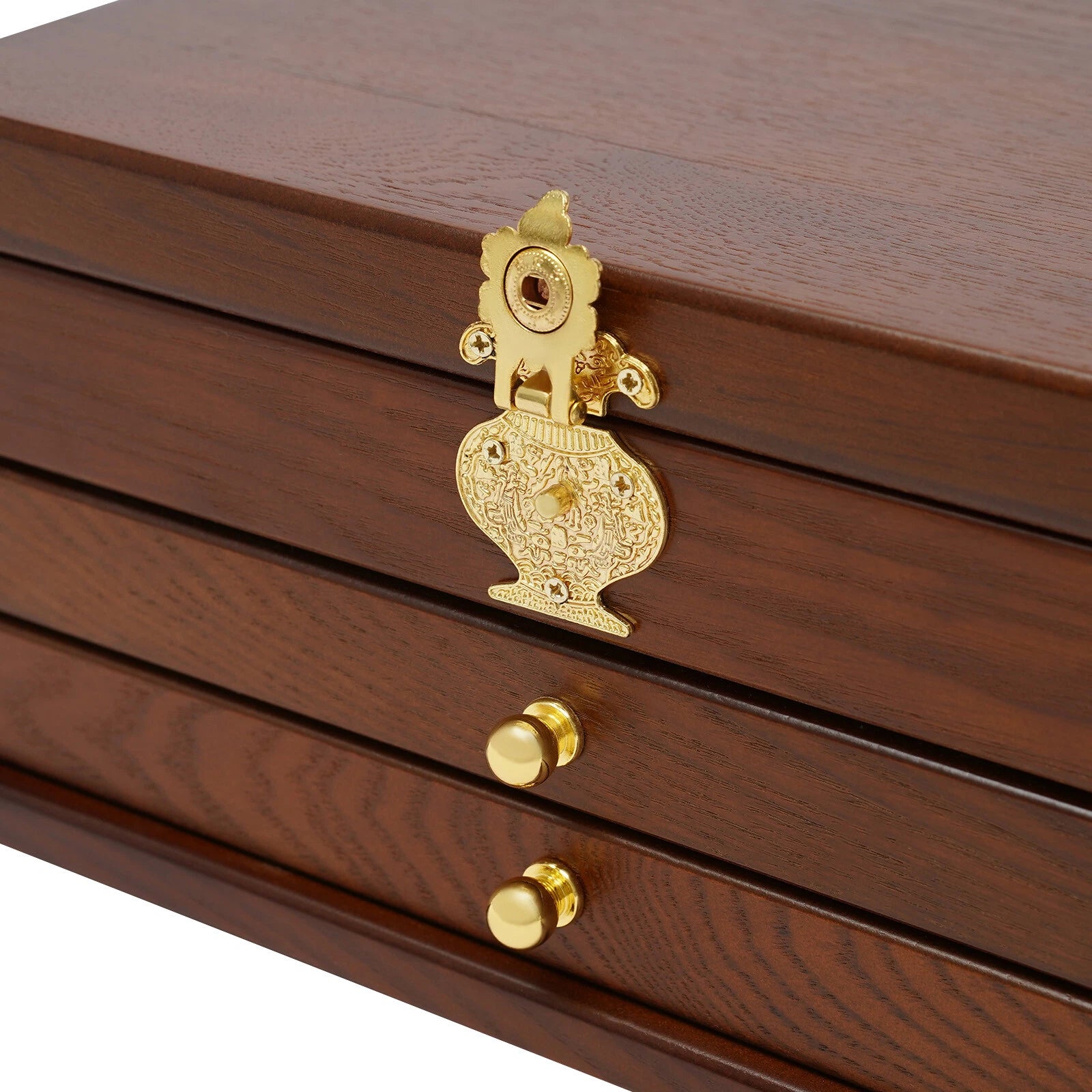 3 Layers Jewelry Organizer Storage Box Earrings Rings Necklaces Watches Cabinet | eBay