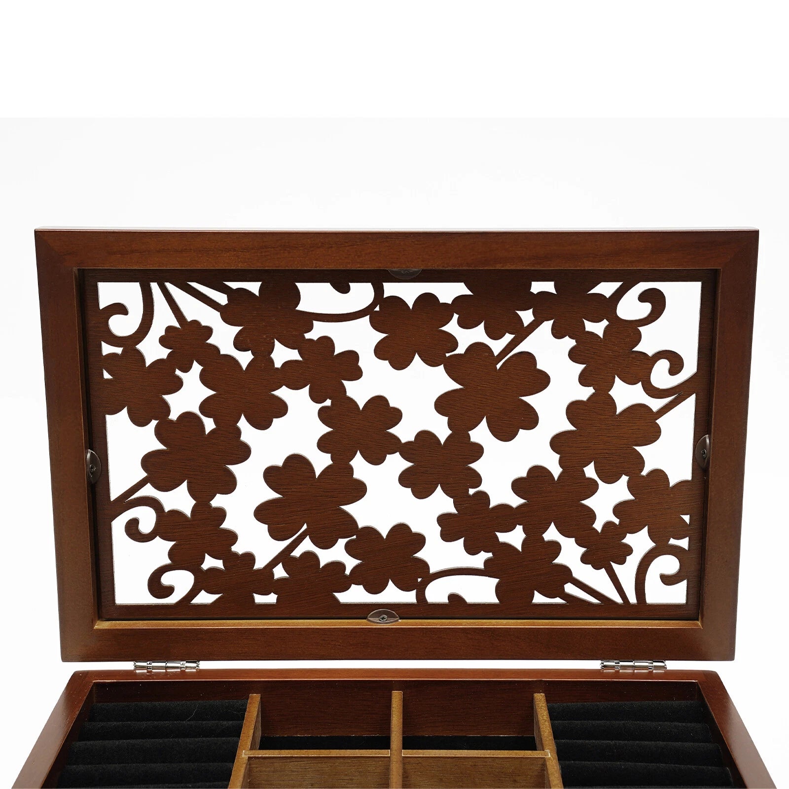6 Layers Wooden 5 Drawers Large Jewelry Box With Mirror Organizer Box Gift | eBay
