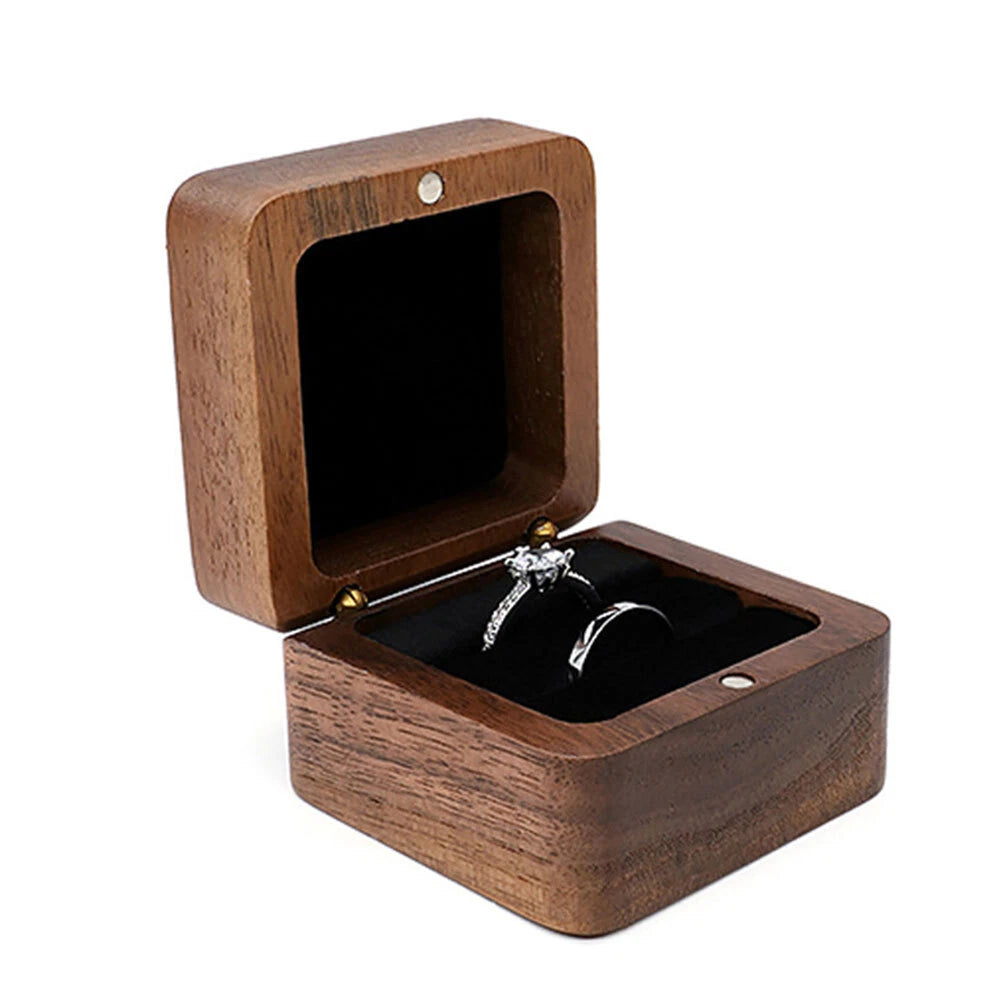Case Wooden Lover Ring Display Box Jewelry Box Storage Holder Ring Storage Box## | eBay