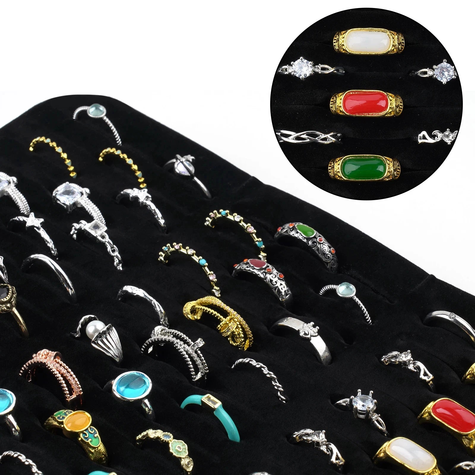 50 Slots Ring Organizer Storage Case Jewelry Ring Display Collector Only Box | eBay