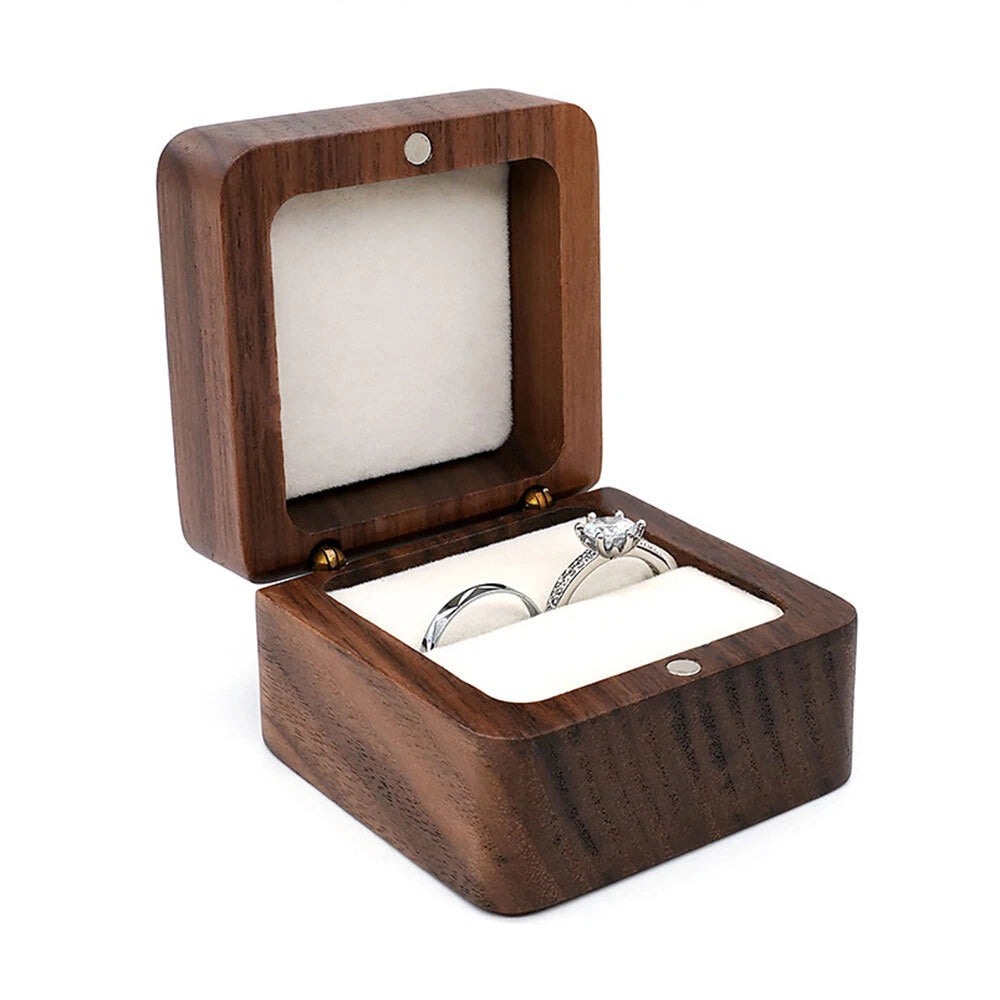 Case Wooden Lover Ring Display Box Jewelry Box Storage Holder Ring Storage Box## | eBay