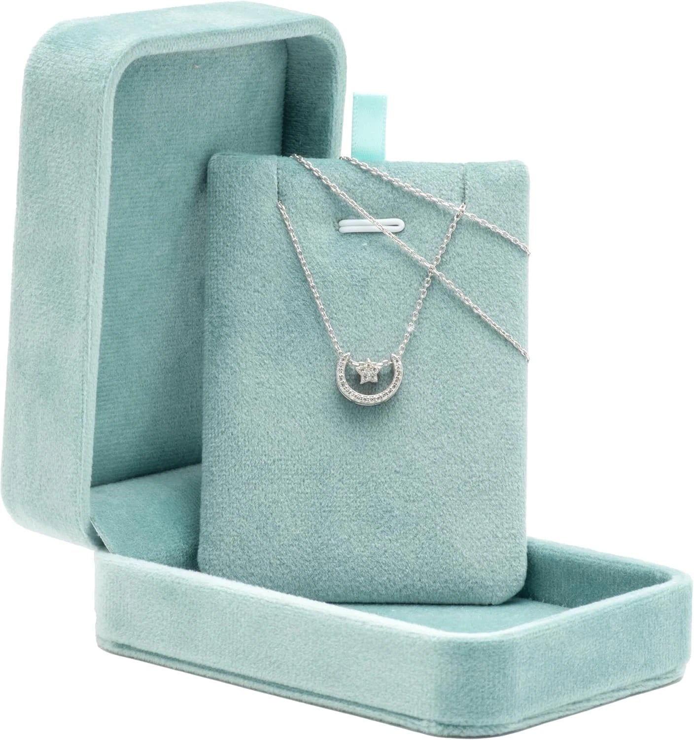 Classic Velvet Jewelry Gift Box Case for Necklace Pendant (Sage Green) | eBay