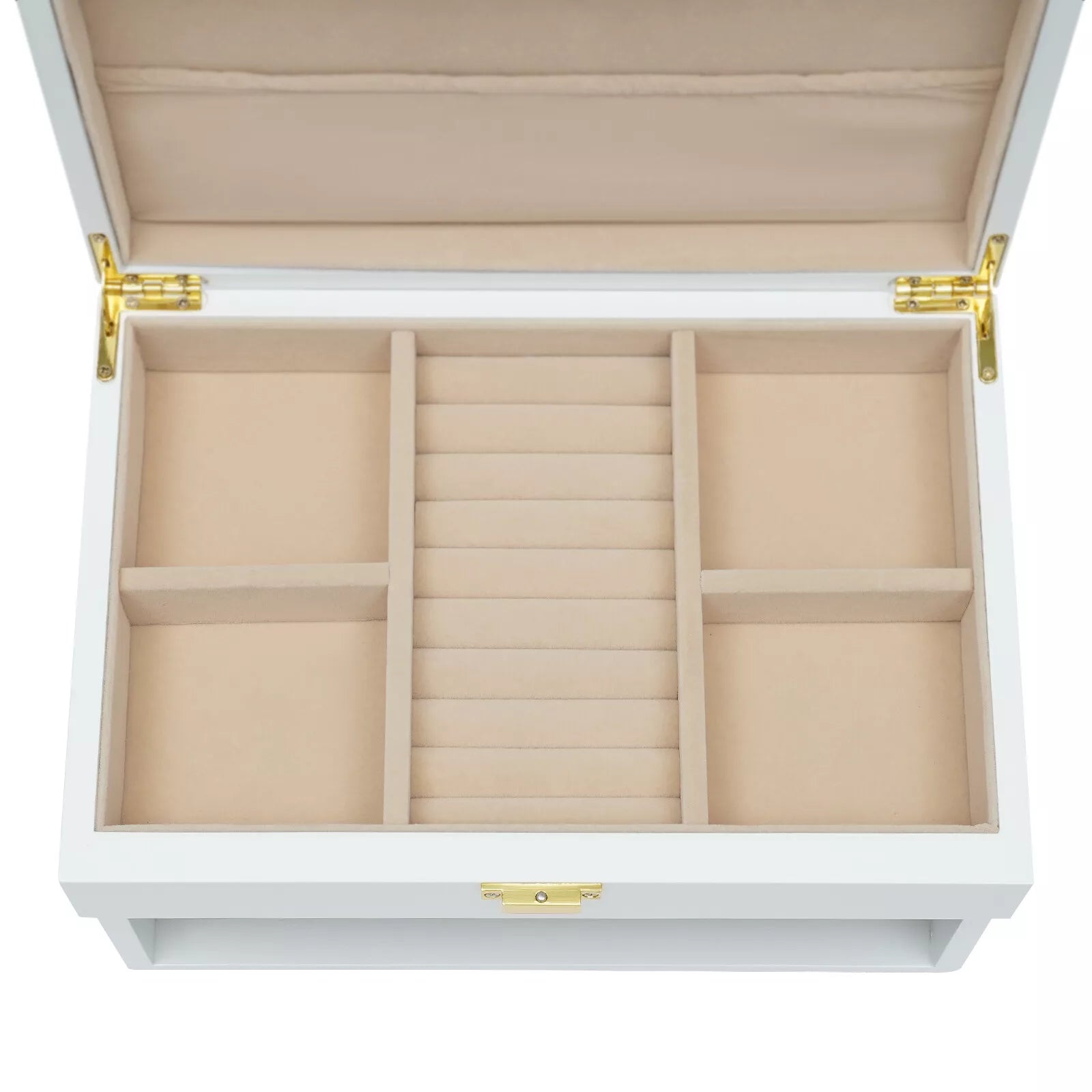 3-Layer Jewelry Organizer Box Earring Ring Necklace Bracelet Storage Case White | eBay