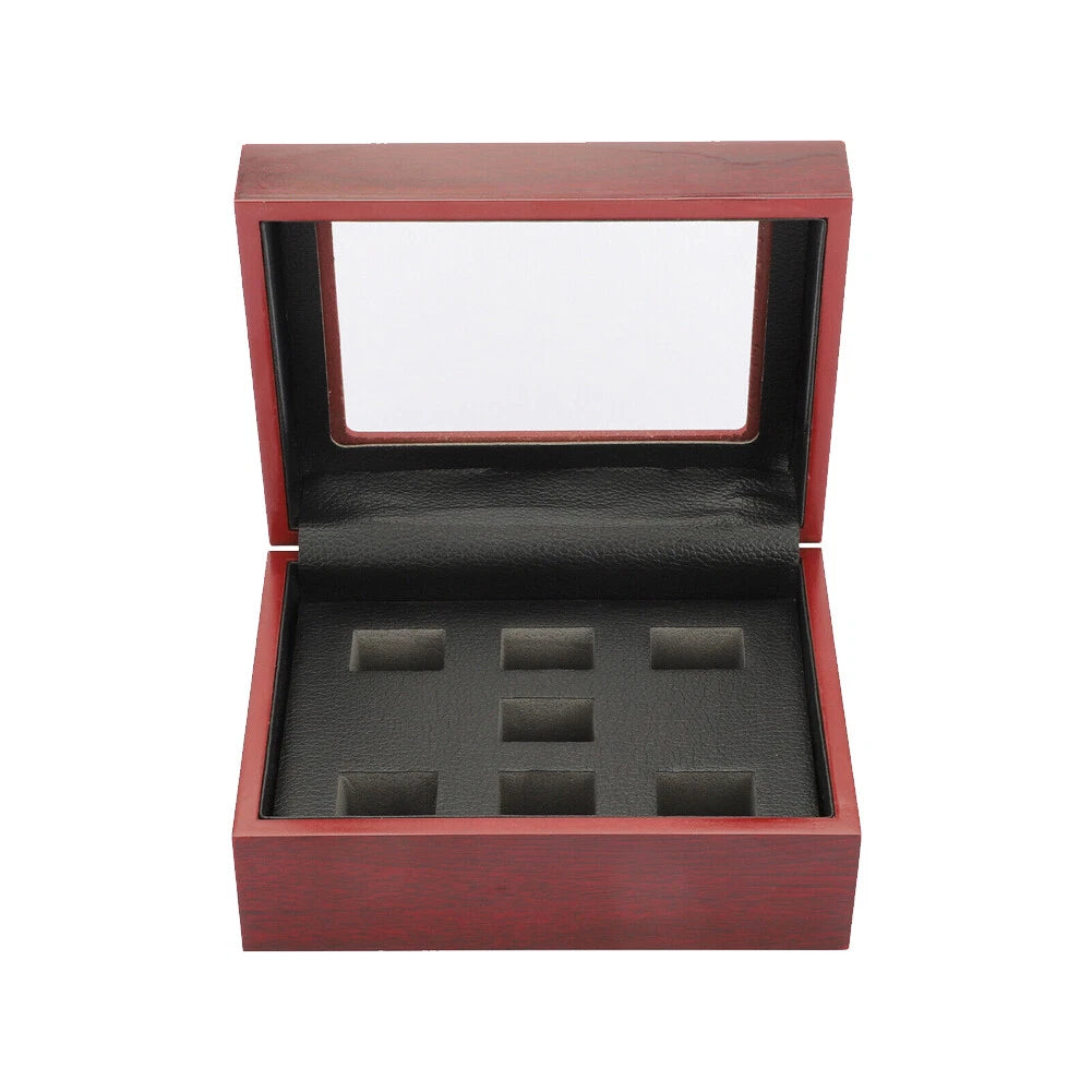 1-7 Hole Championship Ring Display Case Box Wooden Collection Storage box US## | eBay