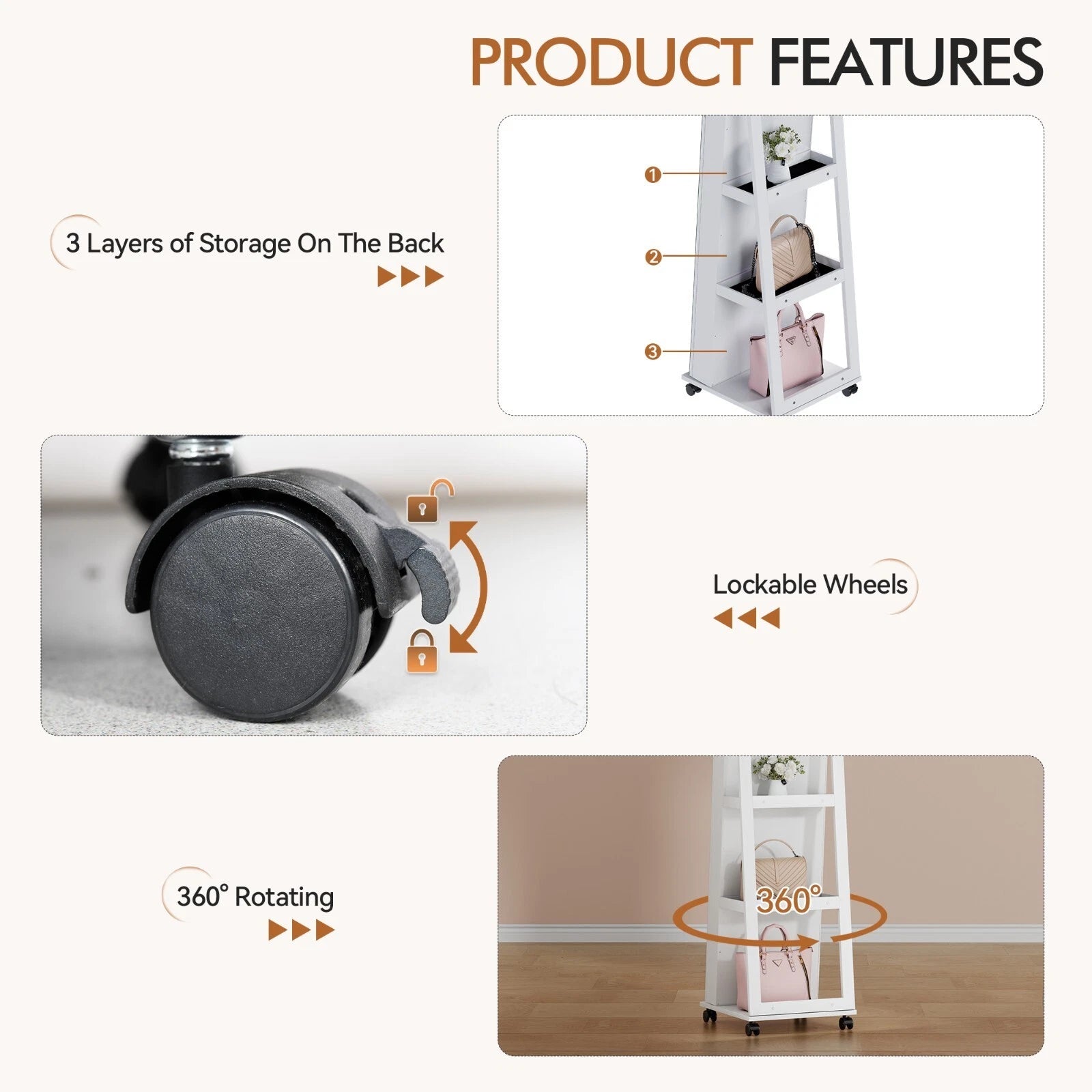 360°Rotating LED Jewelry Armoire with Lockable, Large Capacity Jewelry Organizer | eBay