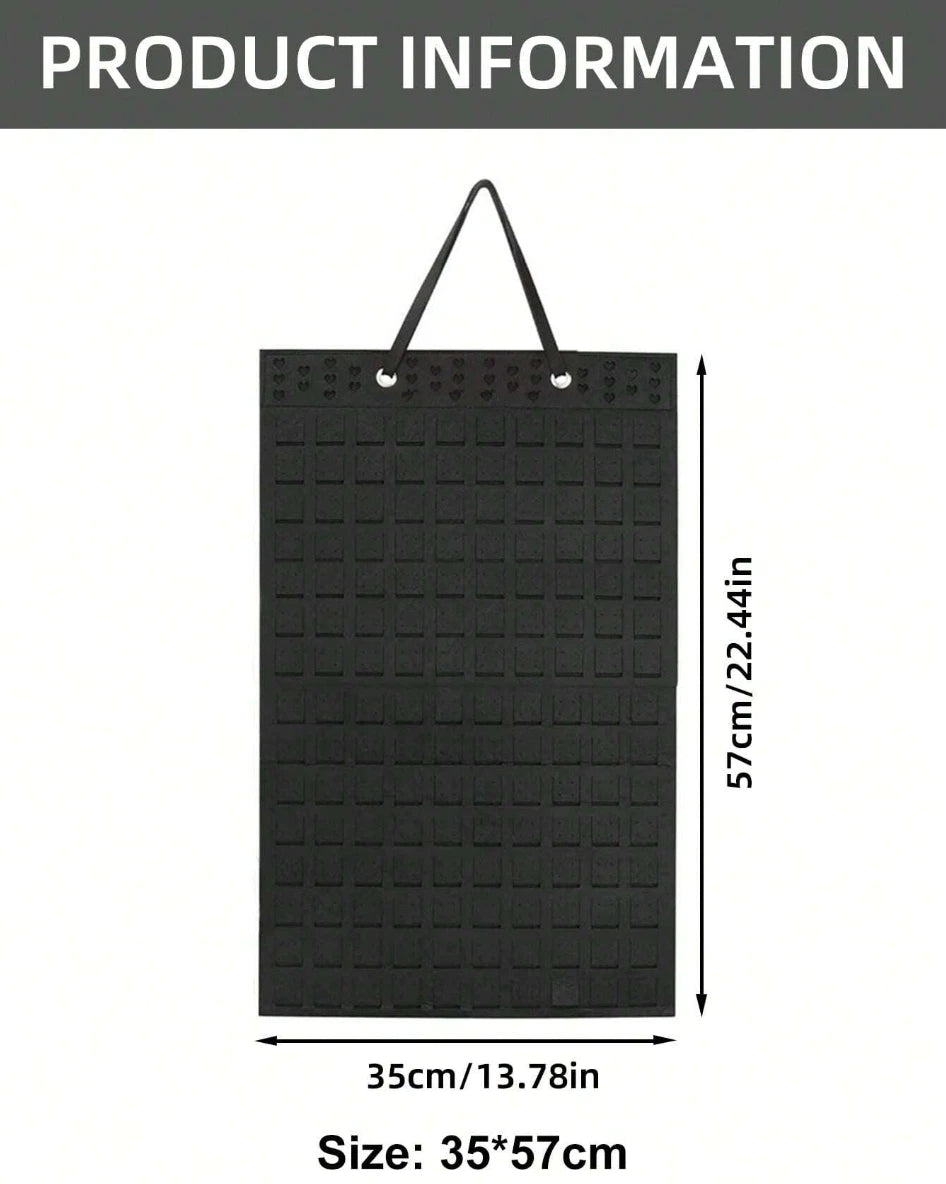 1pc Felt Hanging Jewelry Organizer - Wall Storage Bag for Earrings & Necklaces | eBay