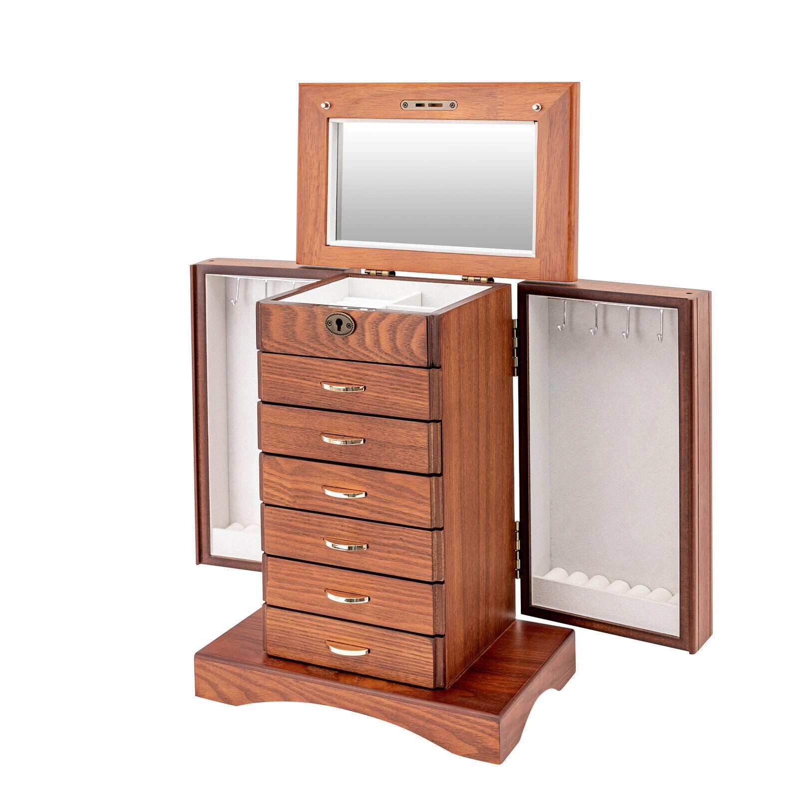 7 Layers Jewelry Storage Box Case Organizer Watch Ring Earrings Display Cabinet | eBay