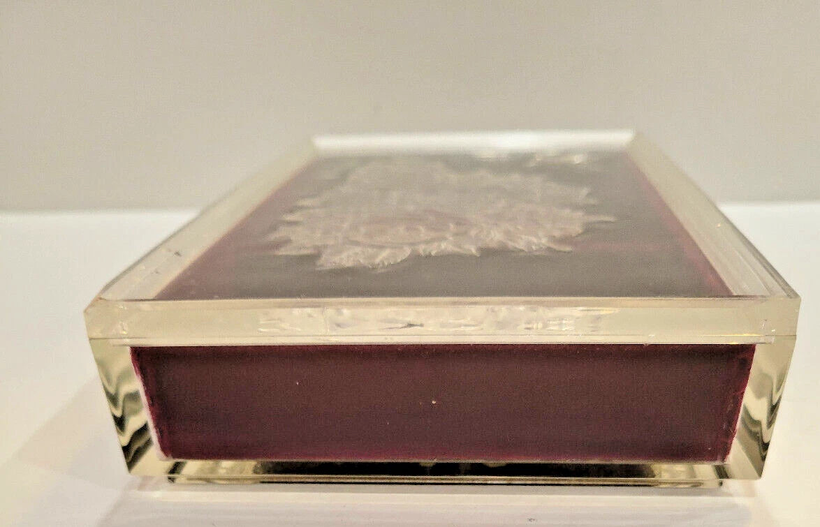 3 Compartment Jewelry Box/Organizer/Display Case 5” x 8.5” x 1.5” Frosted Floral | eBay