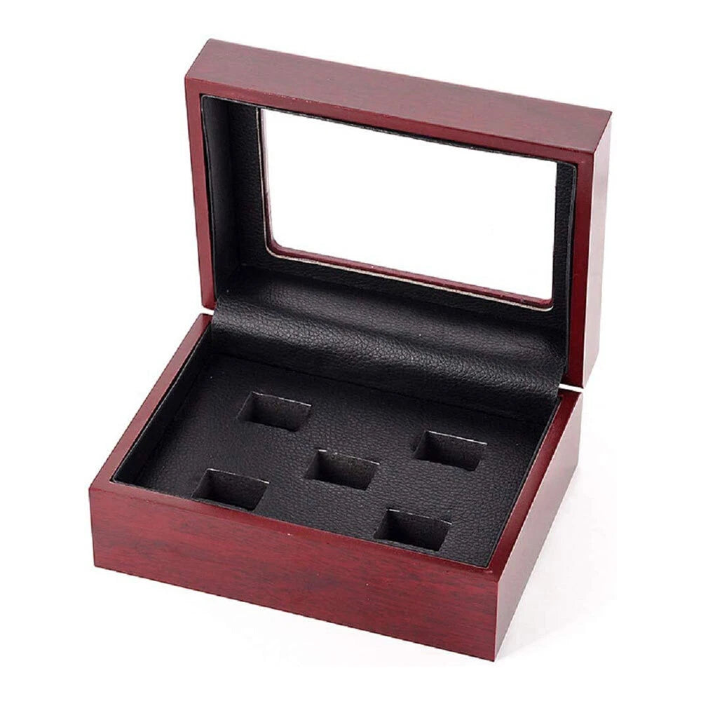 1-7 Hole Championship Ring Display Case Box Wooden Collection Storage box US## | eBay