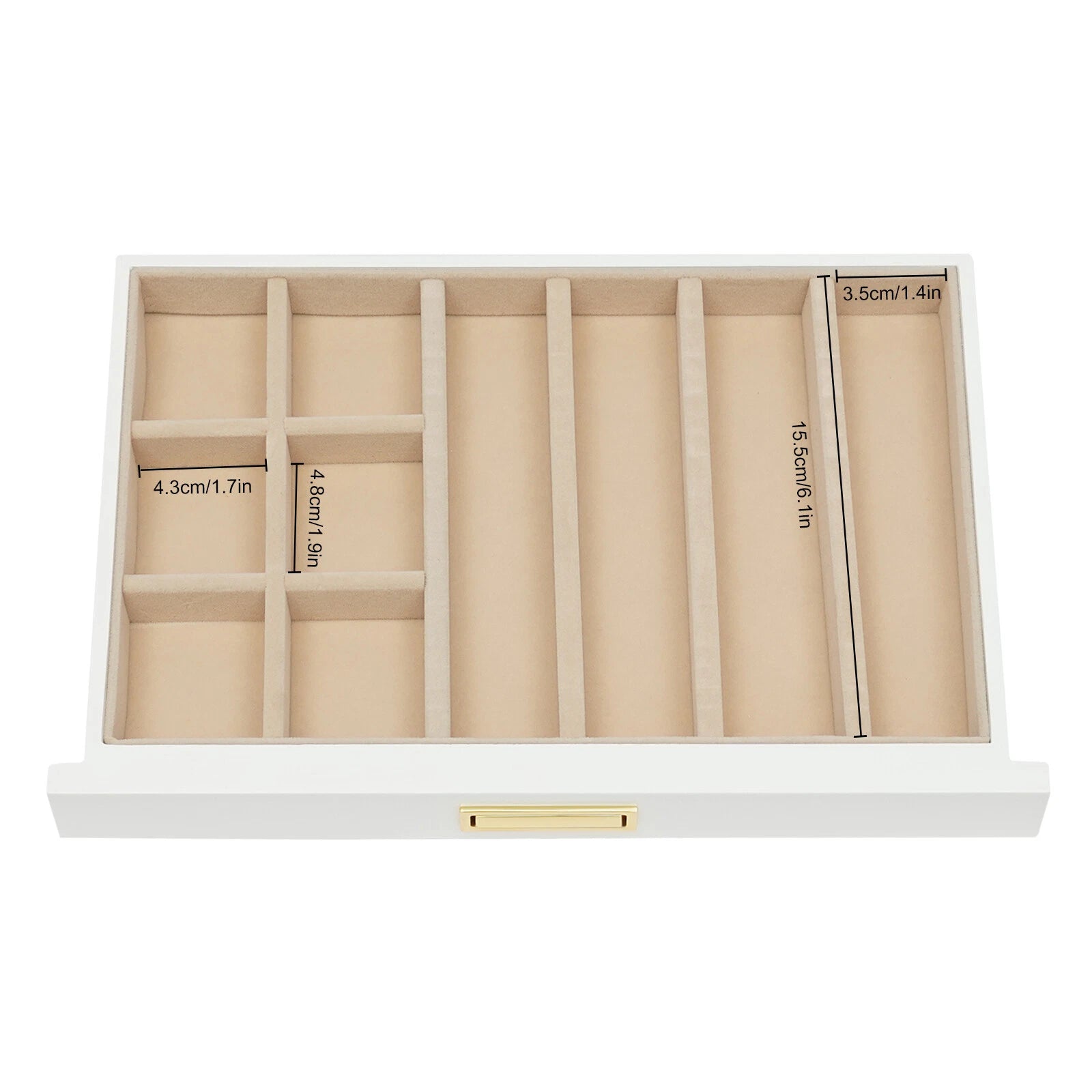 3-Layer Jewelry Organizer Box Earring Ring Necklace Bracelet Storage Case White | eBay