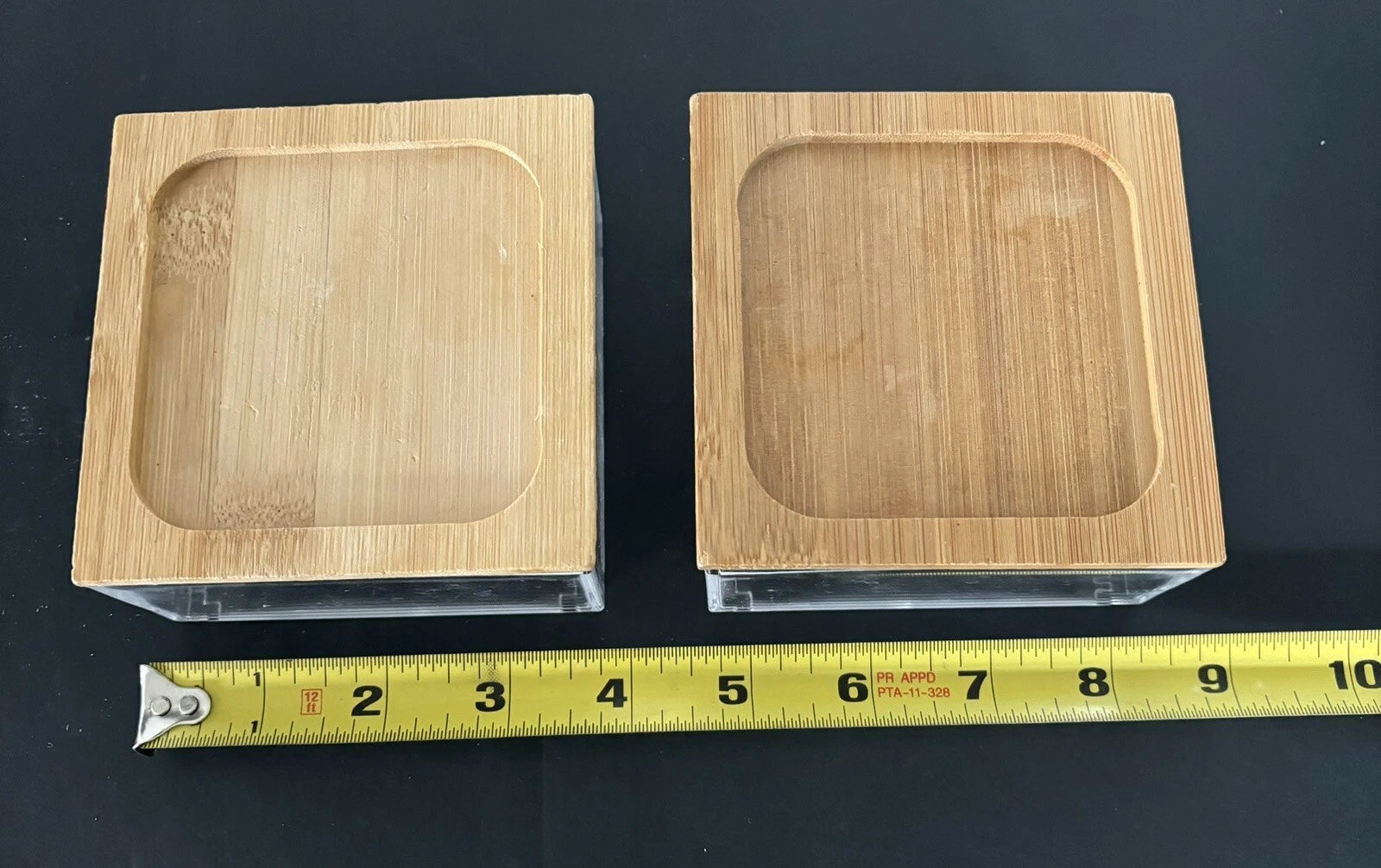 2 Square Clear Jewelry Cosmetic Organizer Box with Lid. | eBay