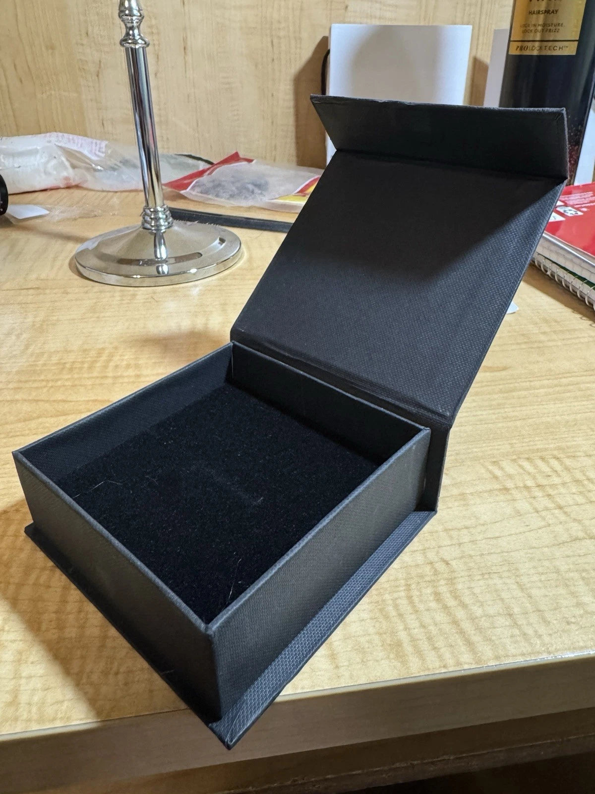 Elegant Black Jewelry Box with Magnetic Lid. Perfect for Rings and Earrings | eBay