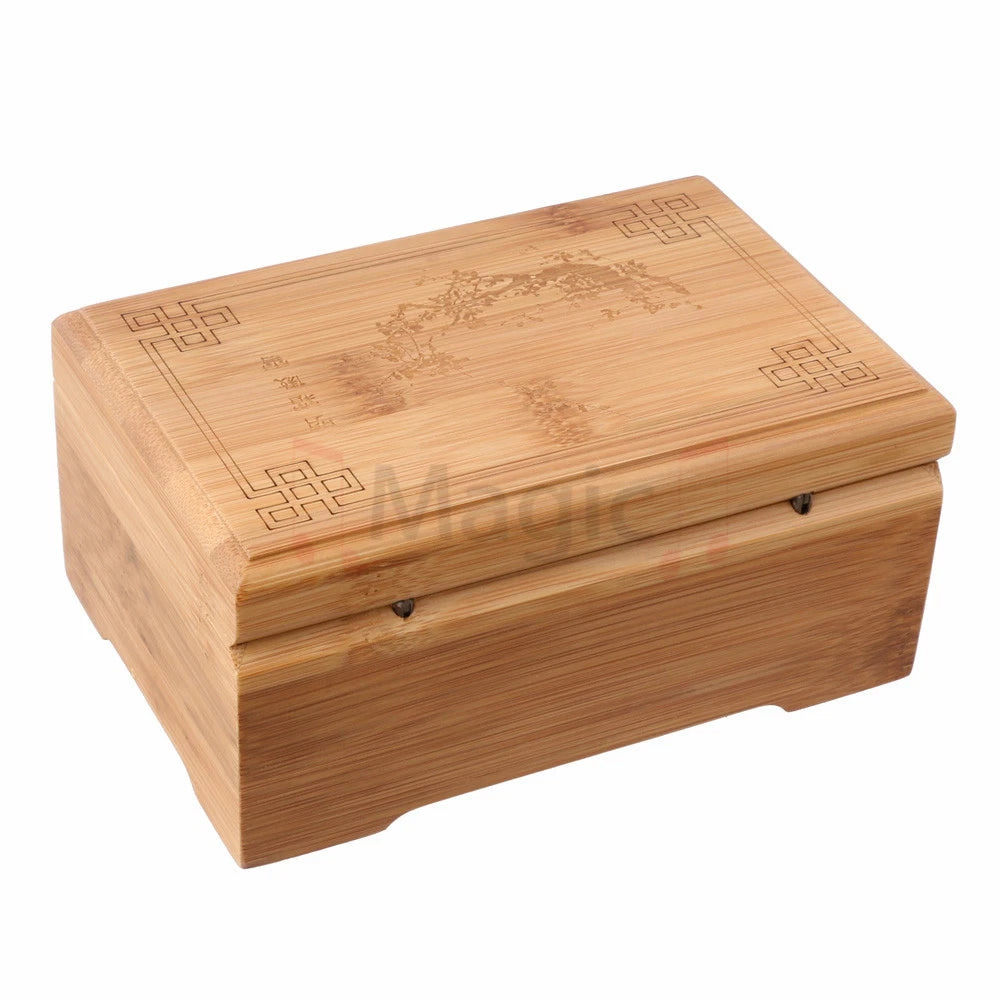15x10x7cm Bamboo Jewelry Storage Box with Lock | eBay