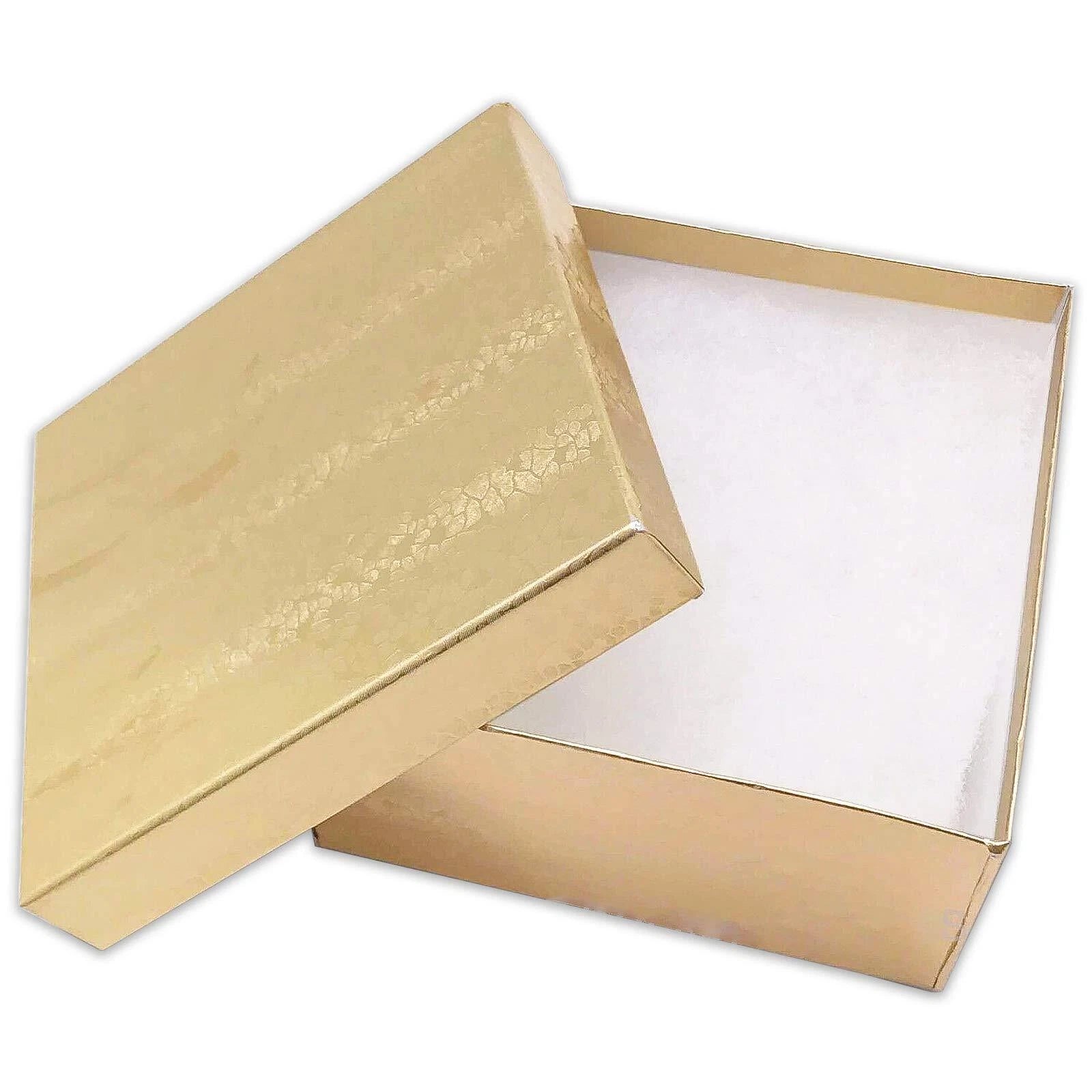 BULK Cardboard Kraft Paper JEWELRY GIFT BOXES Cotton Filled GOLD - for Shipping | eBay
