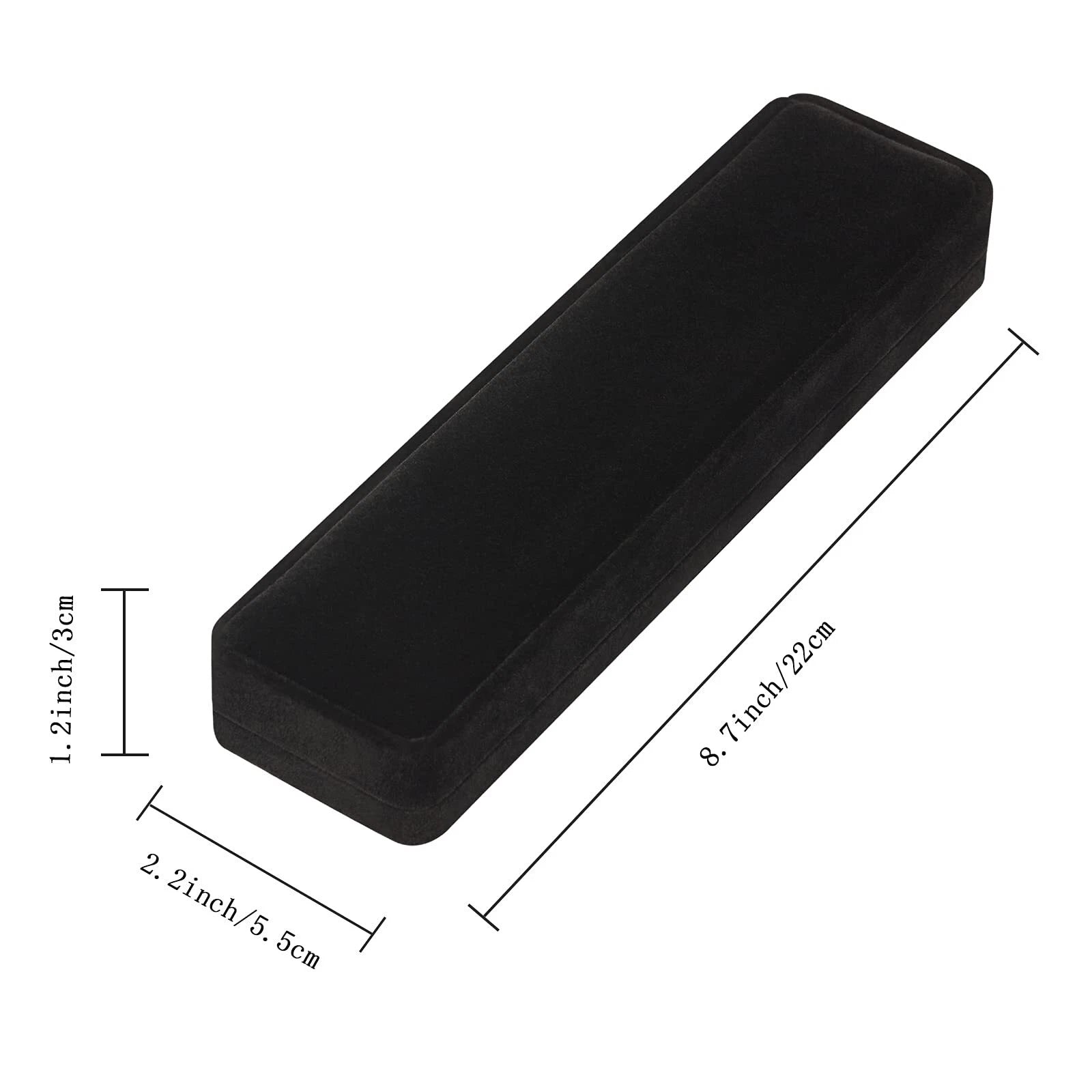 2 Pcs Long Velvet Jewelry Chain Necklace Gift Box Bracelet Storage Case | eBay