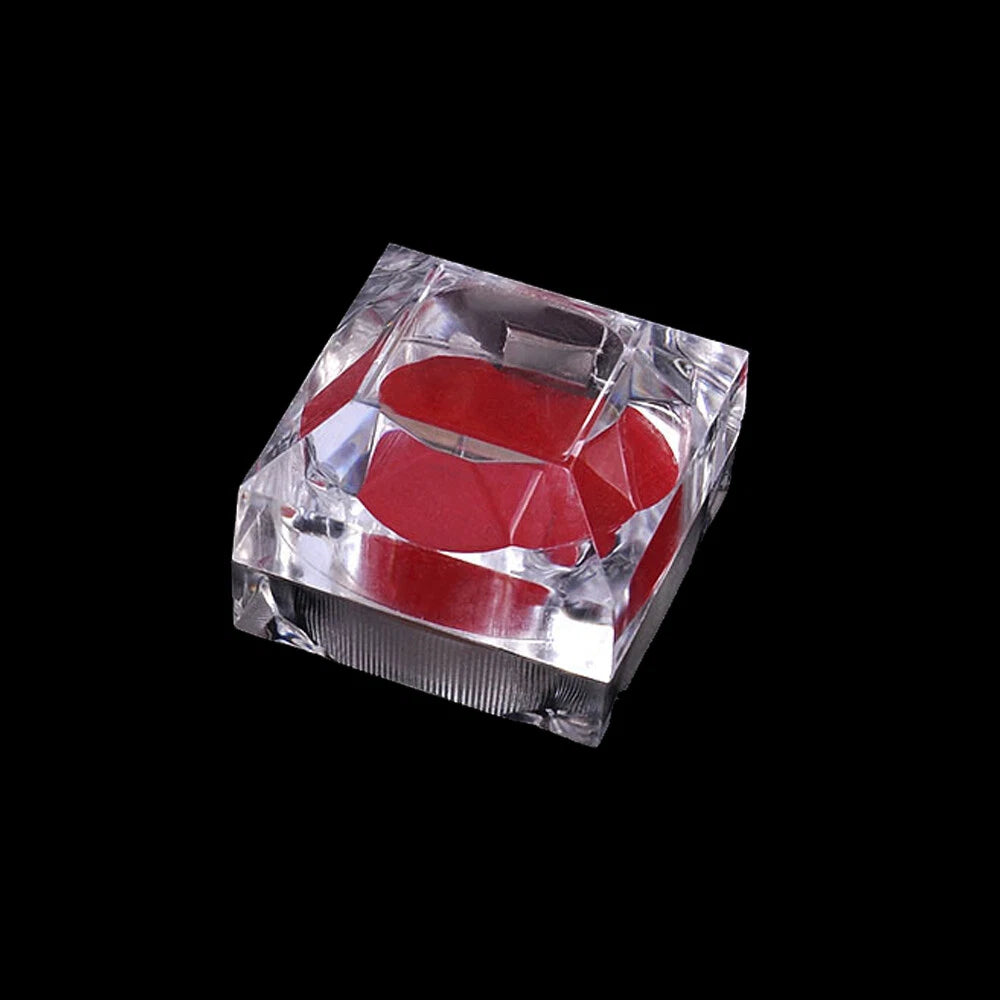 12 PC Clear Crystal Ring Gift Boxes Earrings Jewelry Storage Box BlACK RED WHITE | eBay
