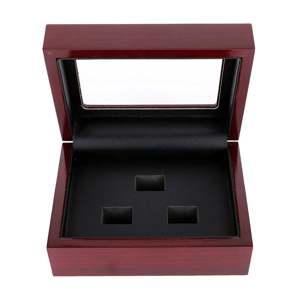 2/3/4/5/6 Championship Ring Display Box Wooden Collection Case Storage Holder | eBay