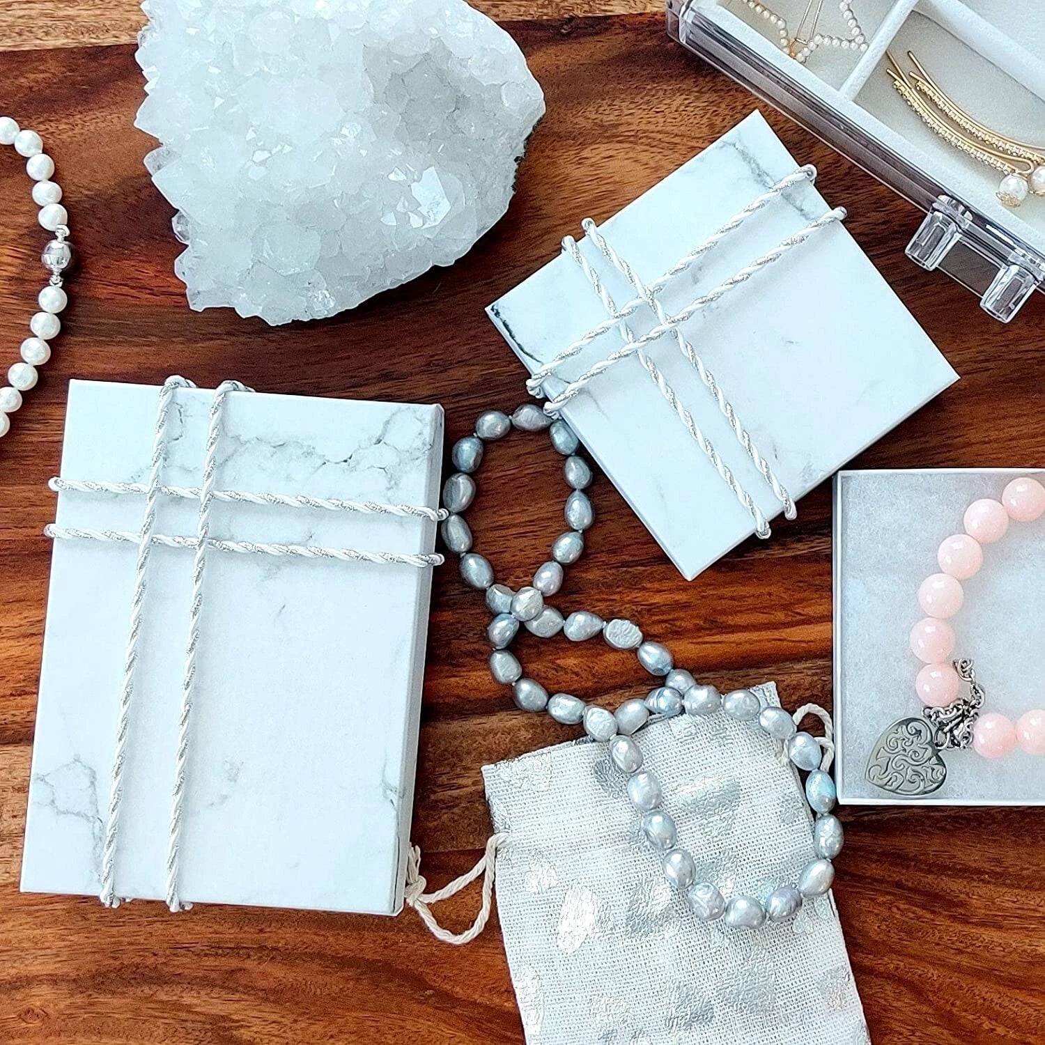 BULK 8x2x1 Cardboard #82 JEWELRY GIFT BOXES Cotton Fill Kraft Necklace Shipping | eBay