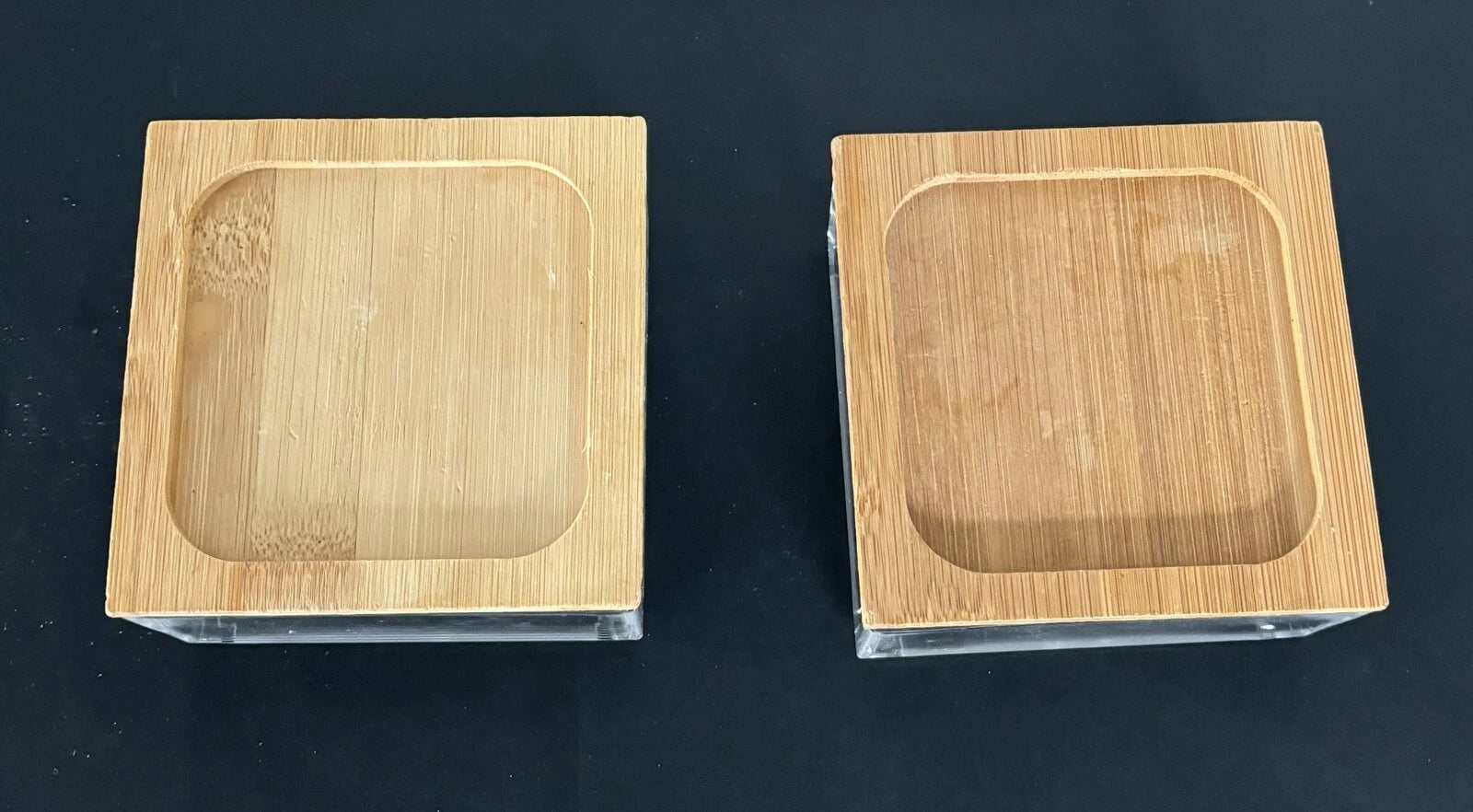 2 Square Clear Jewelry Cosmetic Organizer Box with Lid. | eBay