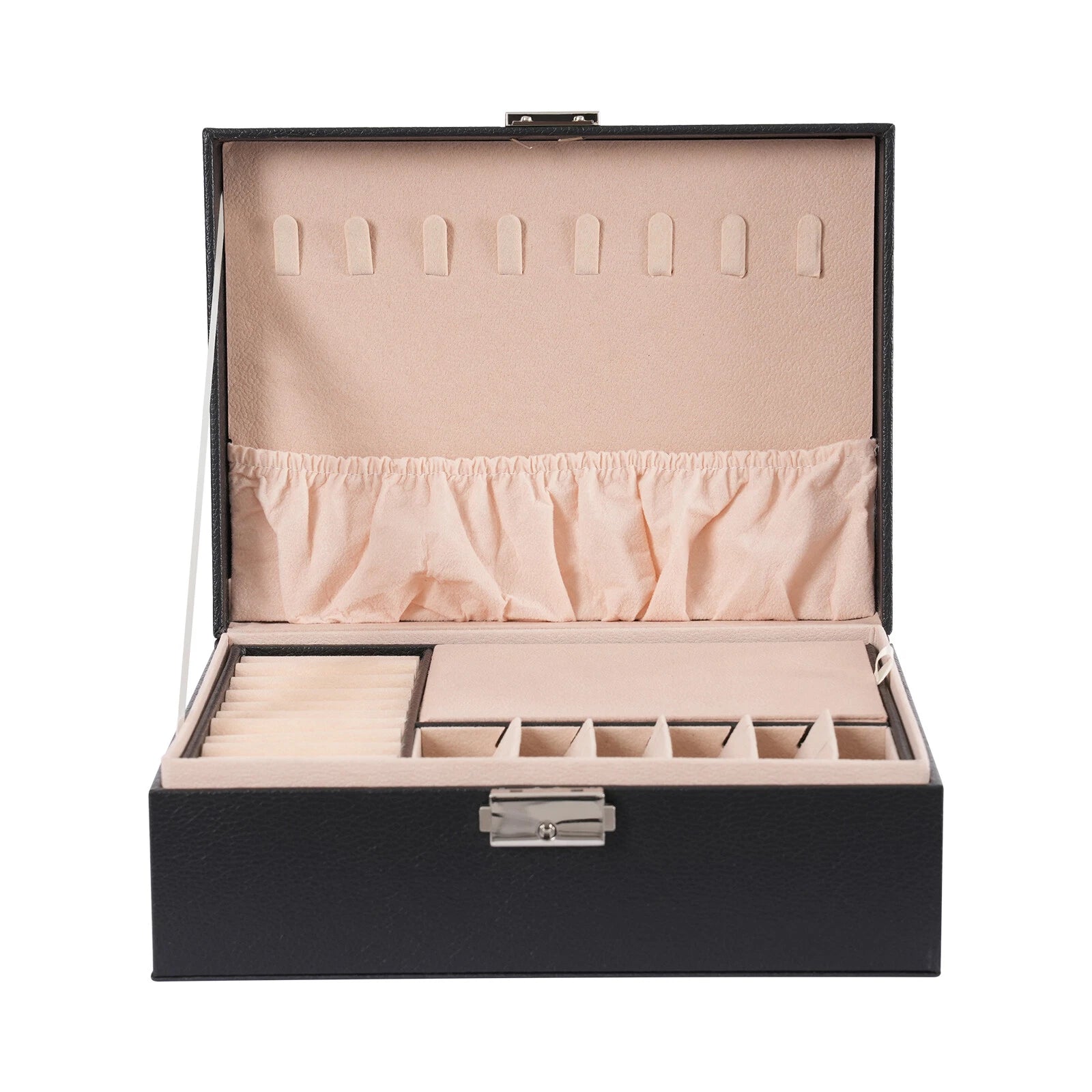 2 Layer Jewelry Box Jewelry Storage Organizer Case Cabinet Black 9.1*6.7*3.5 in | eBay