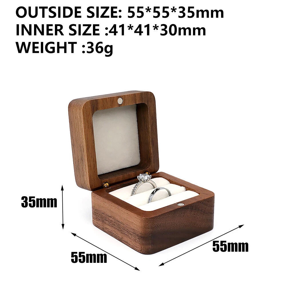 Case Wooden Lover Ring Display Box Jewelry Box Storage Holder Ring Storage Box## | eBay