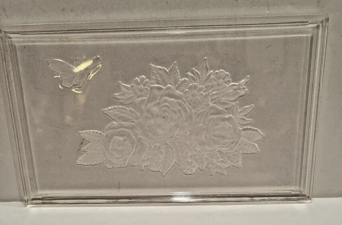 3 Compartment Jewelry Box/Organizer/Display Case 5” x 8.5” x 1.5” Frosted Floral | eBay