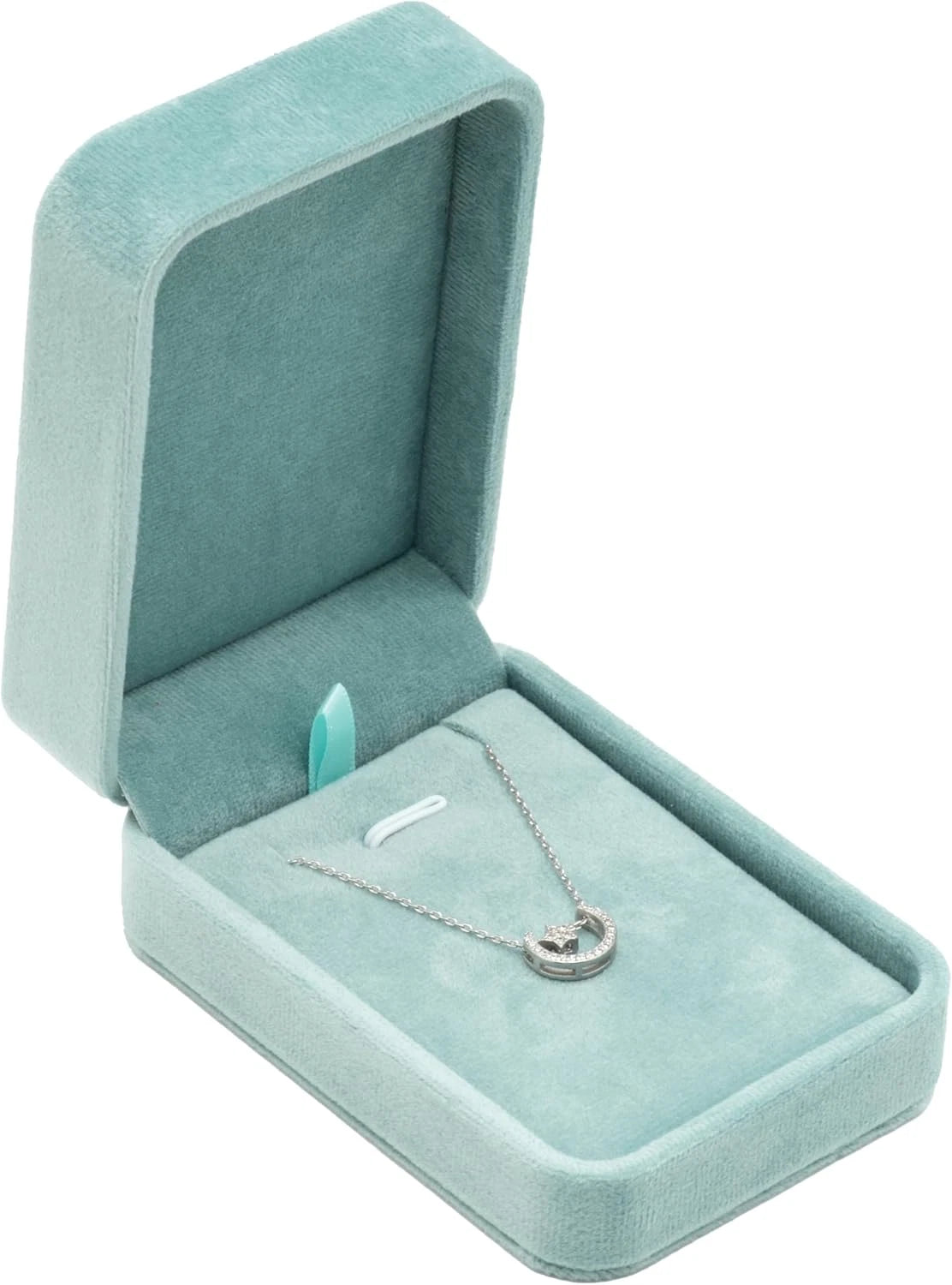 Classic Velvet Jewelry Gift Box Case for Necklace Pendant (Sage Green) | eBay