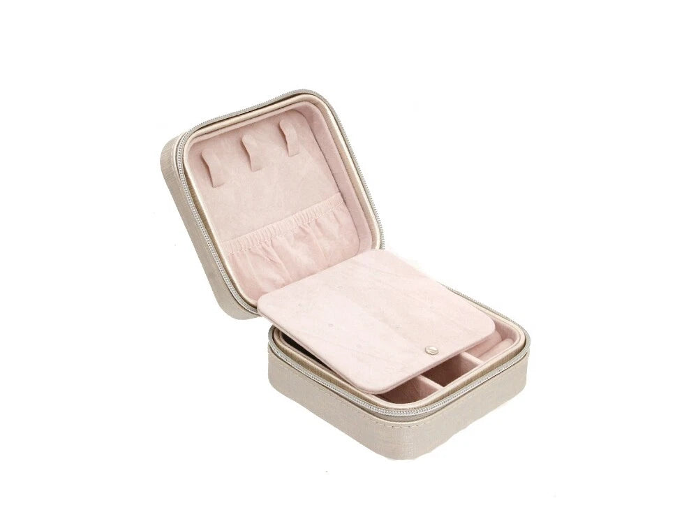 Silver Portable Travel Jewelry Storage Box | eBay