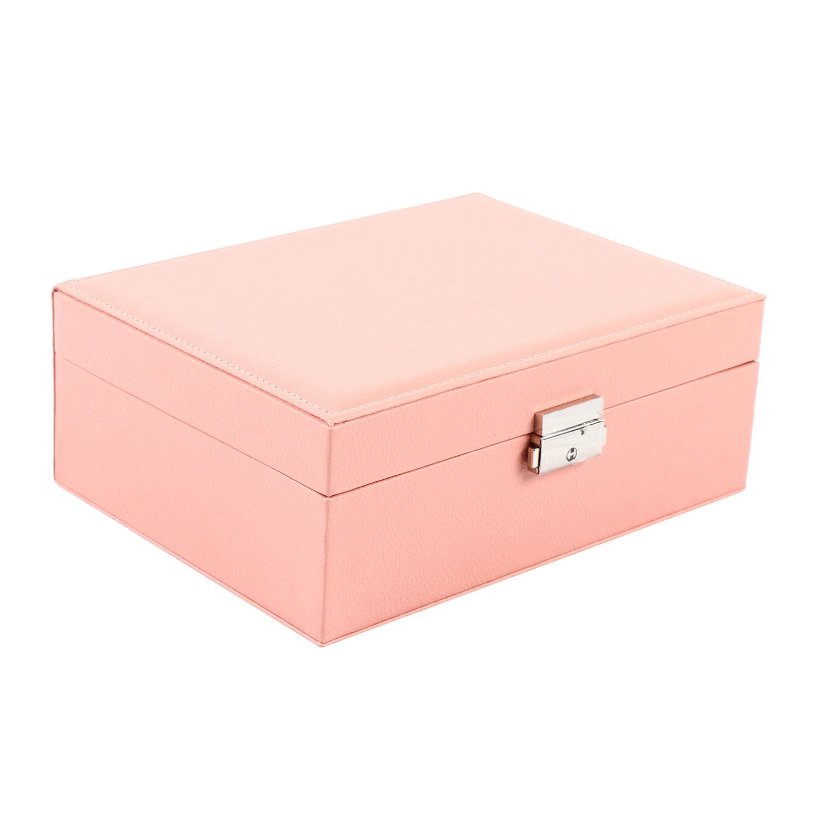 Double Layer Jewelry Box - PU Leather Organizer for Necklaces & Rings | eBay