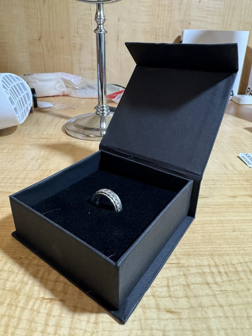 Elegant Black Jewelry Box with Magnetic Lid. Perfect for Rings and Earrings | eBay