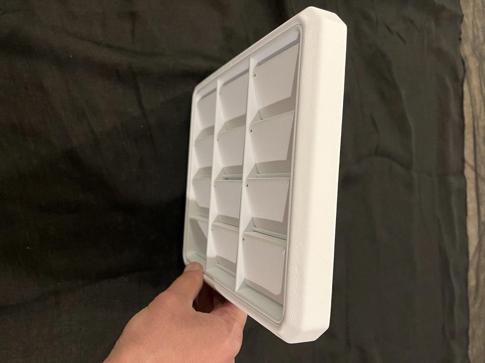 White Leather Jewelry Display Stand Tray 12 Grids Pendant Earrings Necklace | eBay